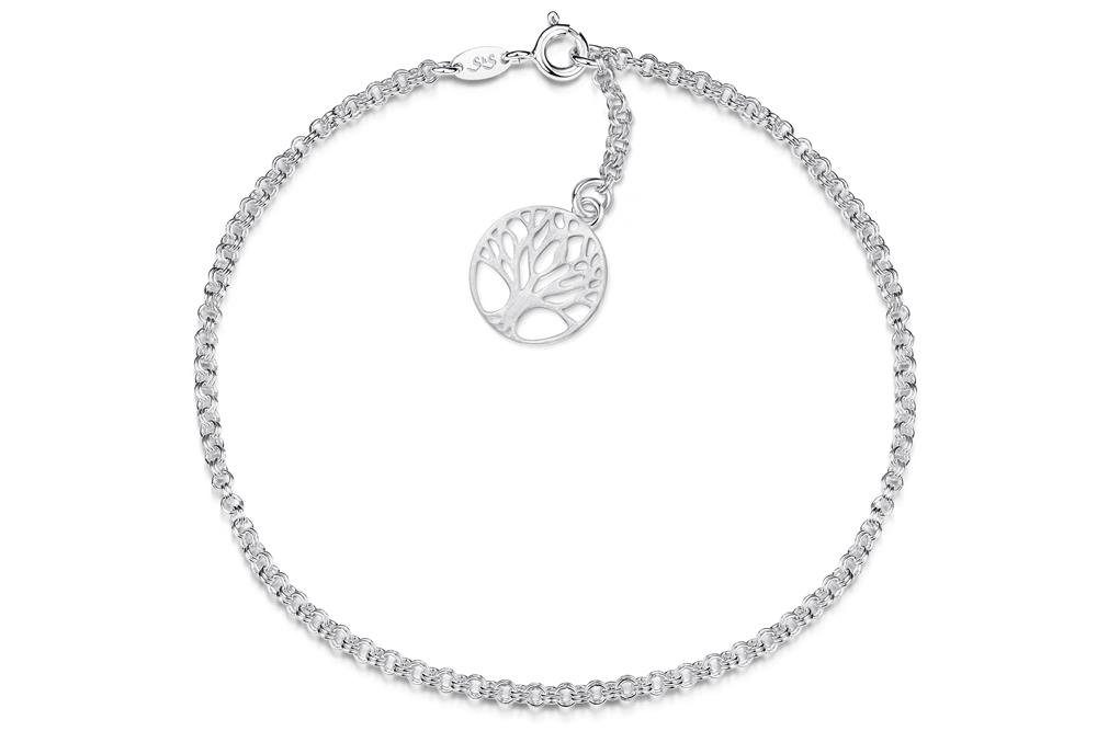 Silberkettenstore Fußkette Fußkette Doppelerbse 2,4mm mit günstig online kaufen