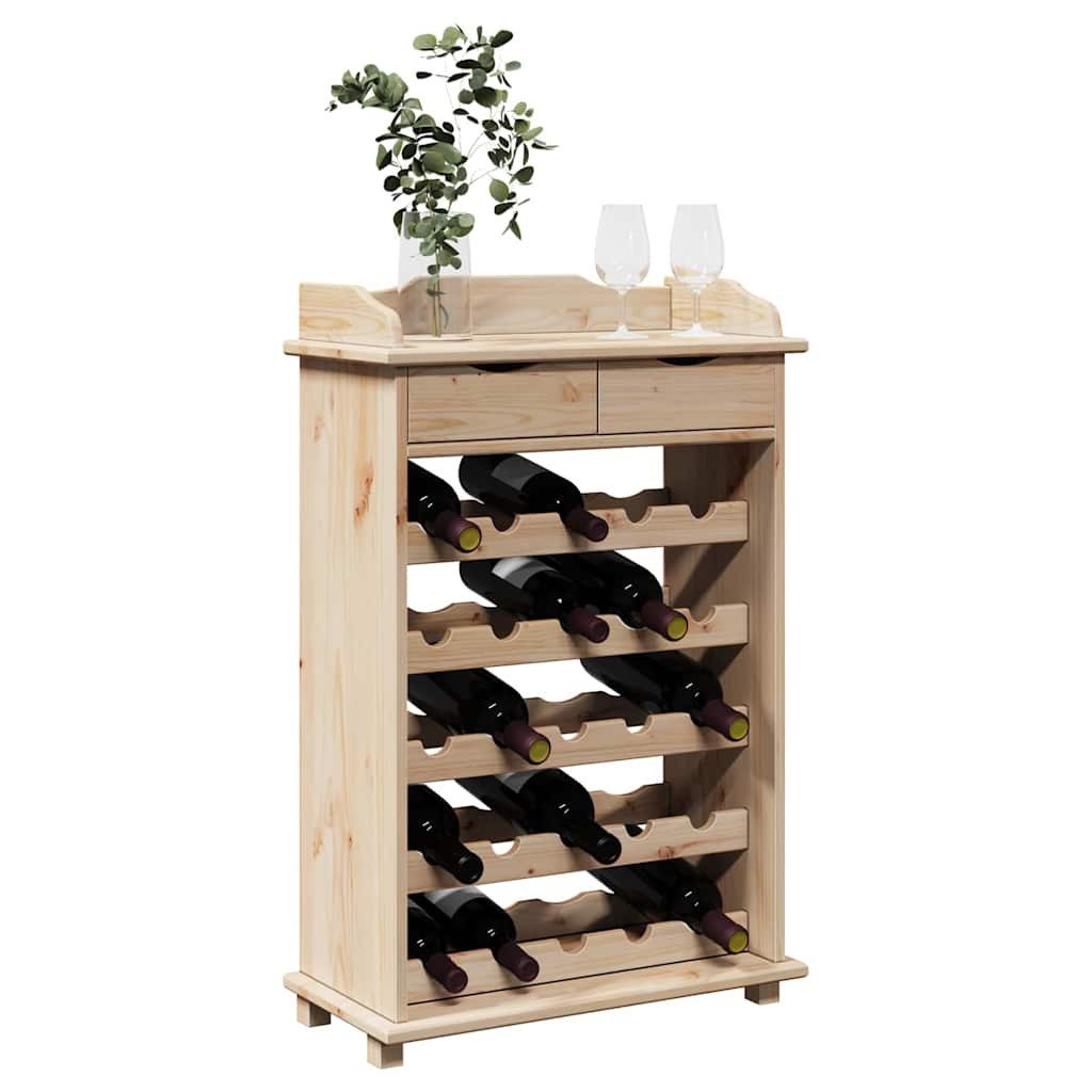vidaXL Weinregal Weinregal Natur 58 x 28 x 90 cm Massives Kiefernholz, 1-tlg.