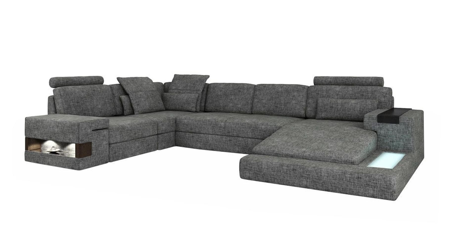 Xlmoebel Wohnlandschaft U-förmiges Ecksofa mit hochwertiger Textilpolsterung, 1 Teile, Hergestellt in Europa