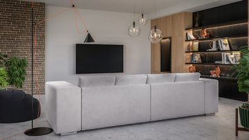 S-Style Möbel Big-Sofa Cork 5-Sitzer mit Schlaffunktion, mit Wellenfederung