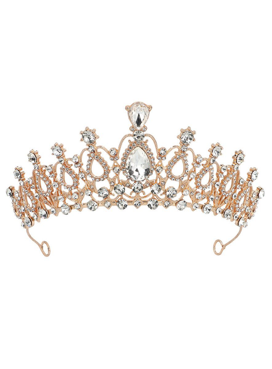 Boland Kostüm Goldenes Diadem Aurelia, Funkelnder Kopfschmuck für die Märchenprinzessin