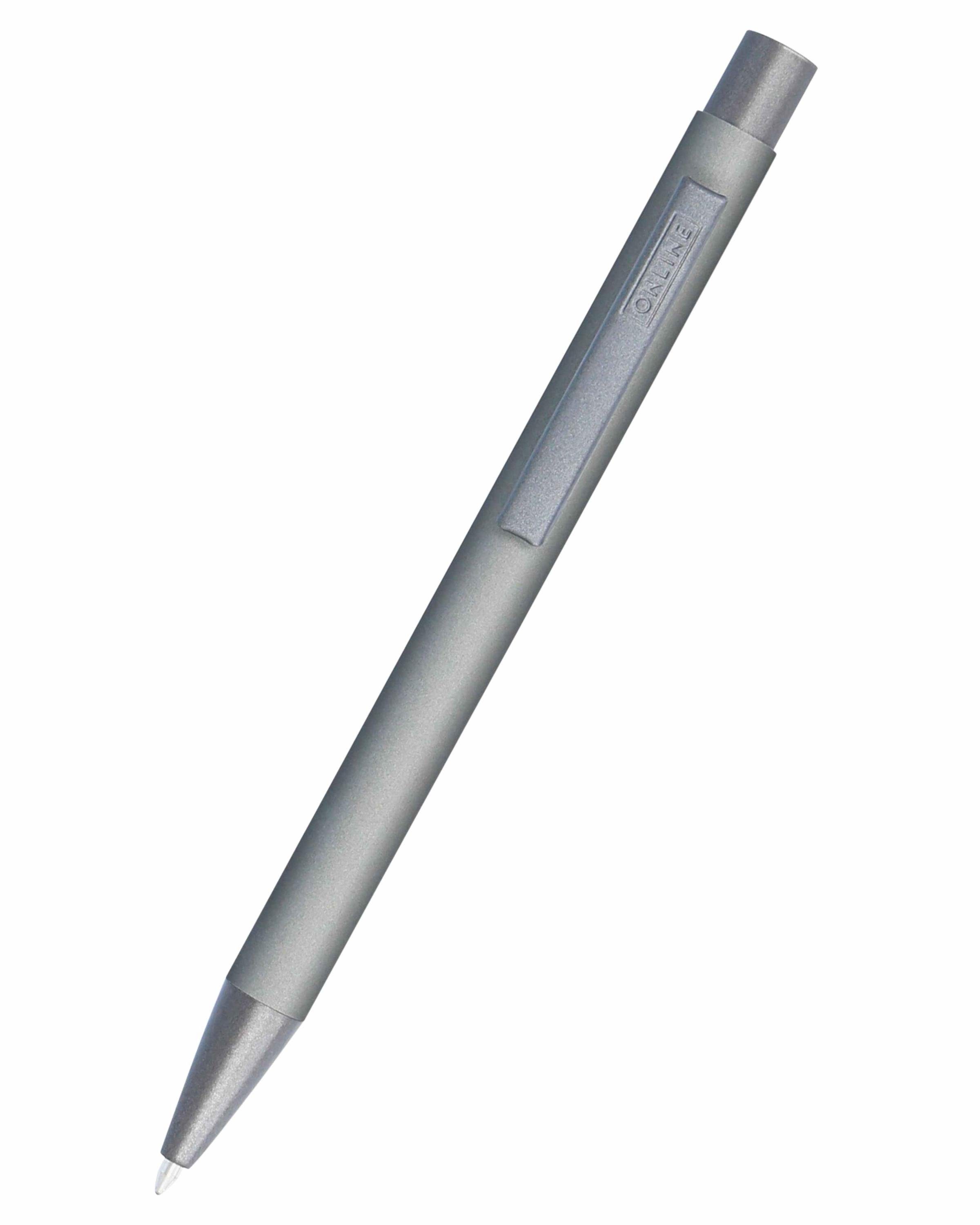 Online Pen Kugelschreiber Soft Metal Druckkugelschreiber, aus Aluminium, mit Softtouch-Feeling Pure Grey