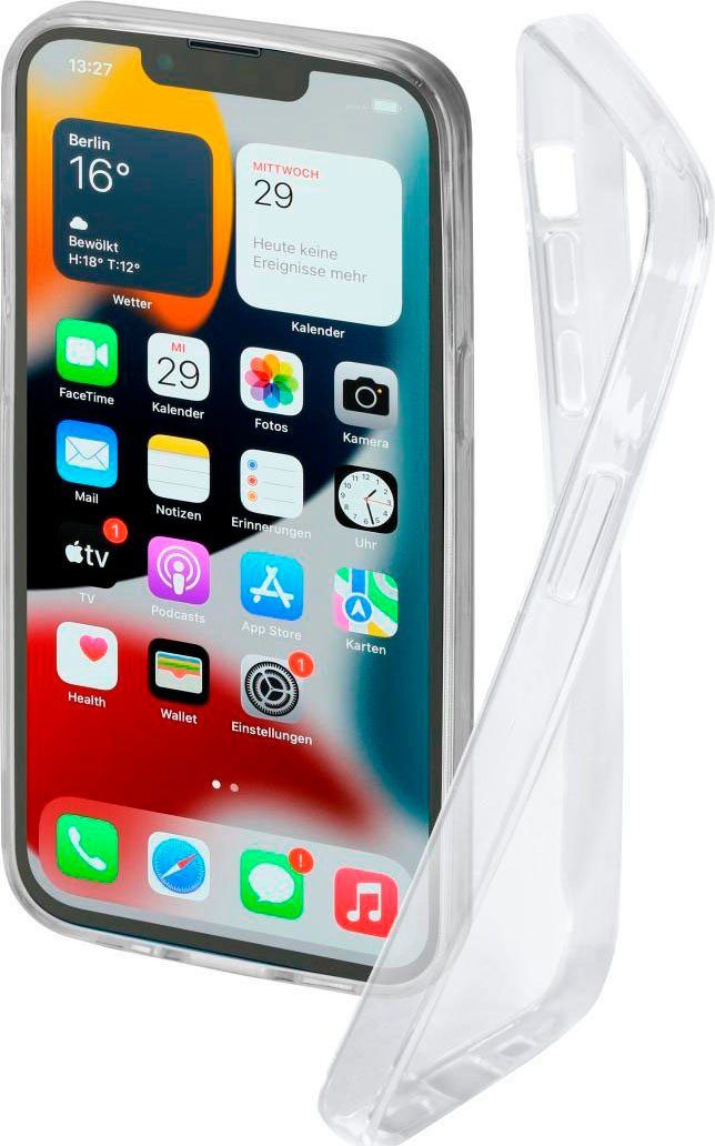 Hama Smartphone-Hülle Cover "Crystal Clear" für Apple iPhone 13,  Transparent, passgenaues flexibles Cover für klassischen Schutz des Apple iPhone  13
