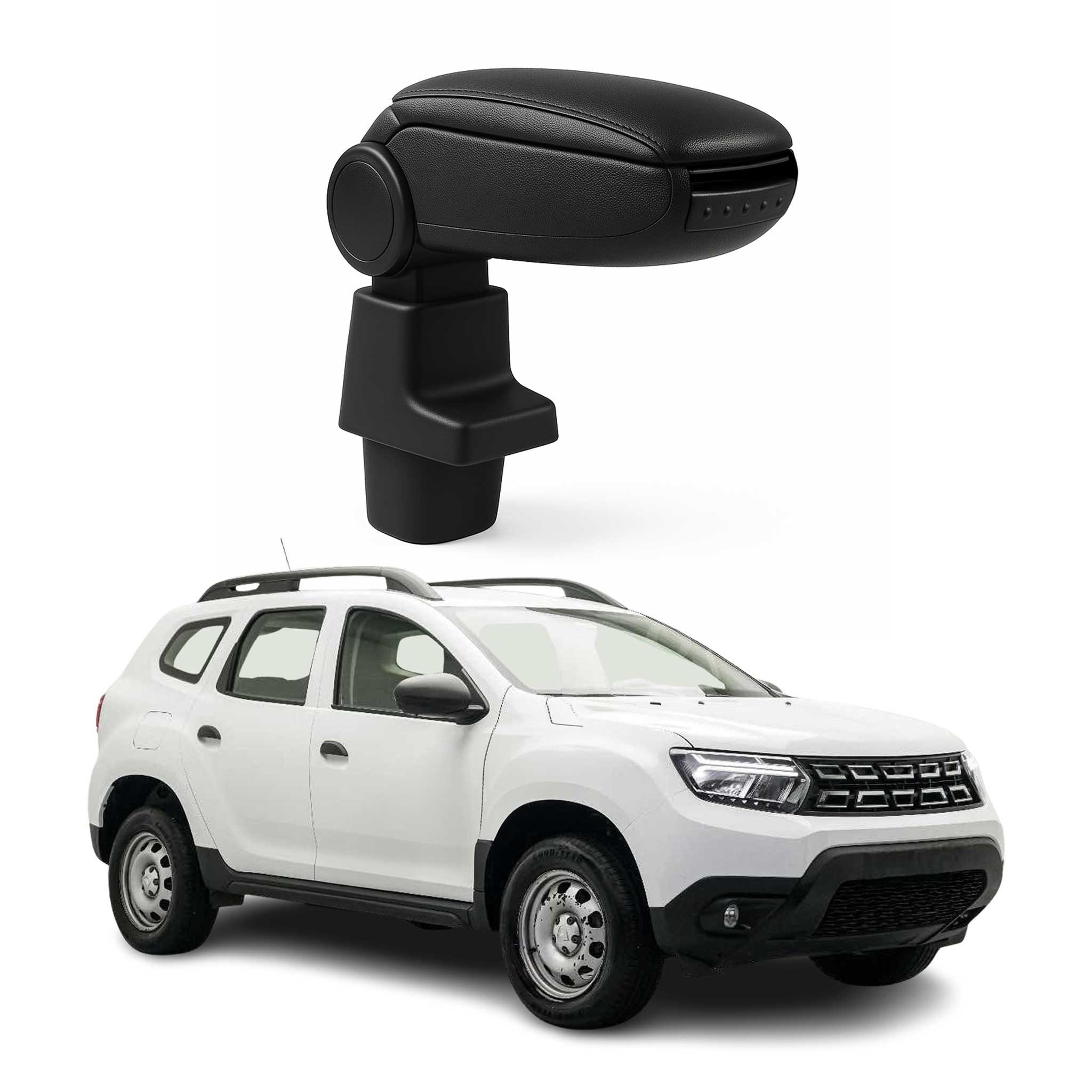 OMAC Armlehne Mittelarmlehne für Dacia Duster 2 2018-2024 PU-Leder ABS Schwarz, Langlebig,Multifunktional,Einfache Installation
