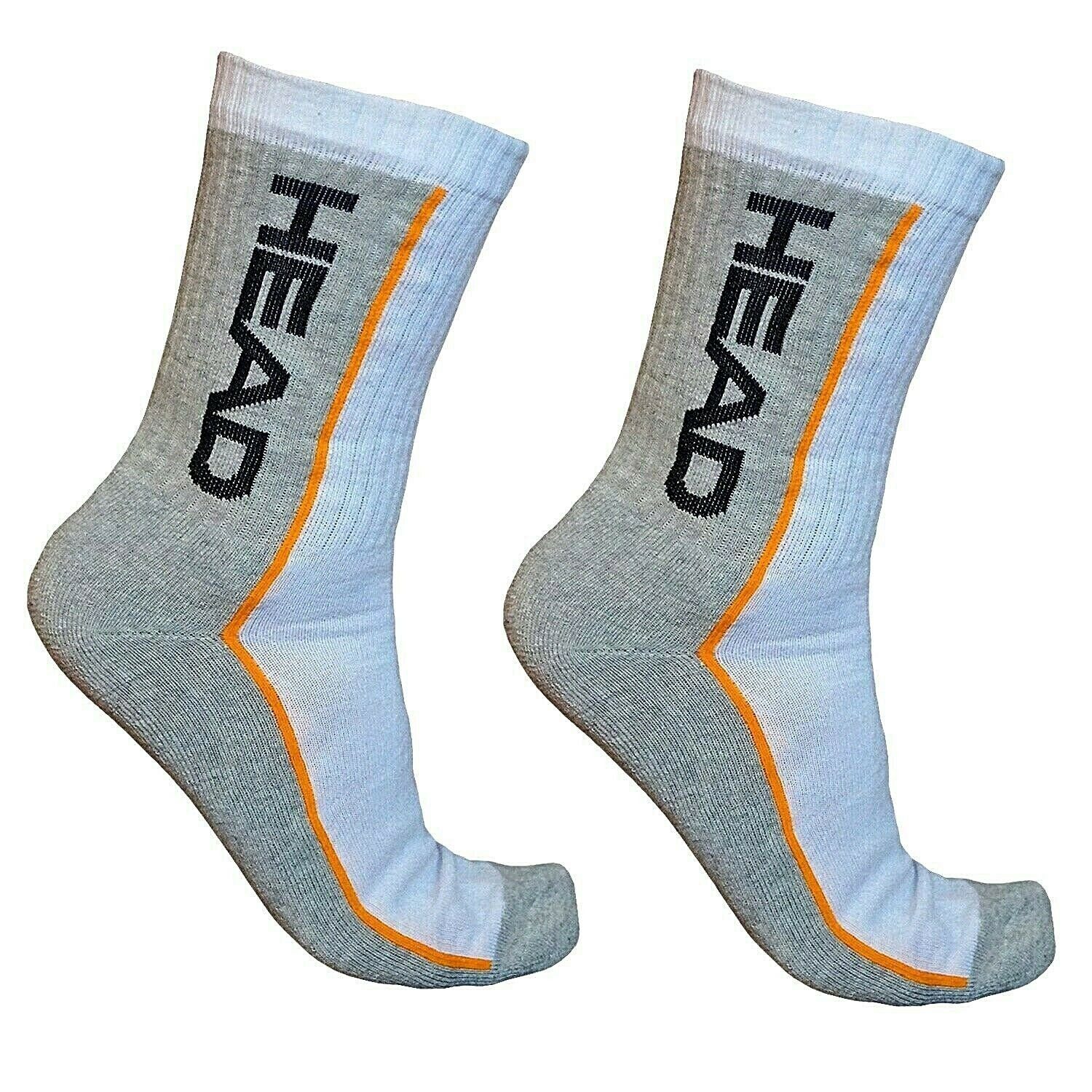 Head Sportsocken 6-Paar Gr. 43-46 Performance Crew Weiß/Grau -  Funktionsfaser (6-Paar)