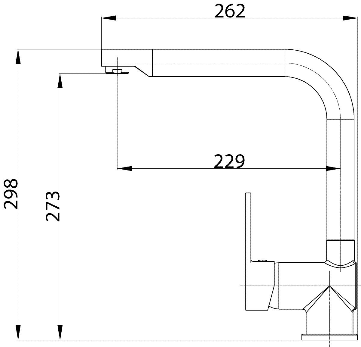 aquaSu Spültischarmatur Sanmix Style schwenkbar, Chrom, Kaltstart-Funktion, Wassersparkartusche