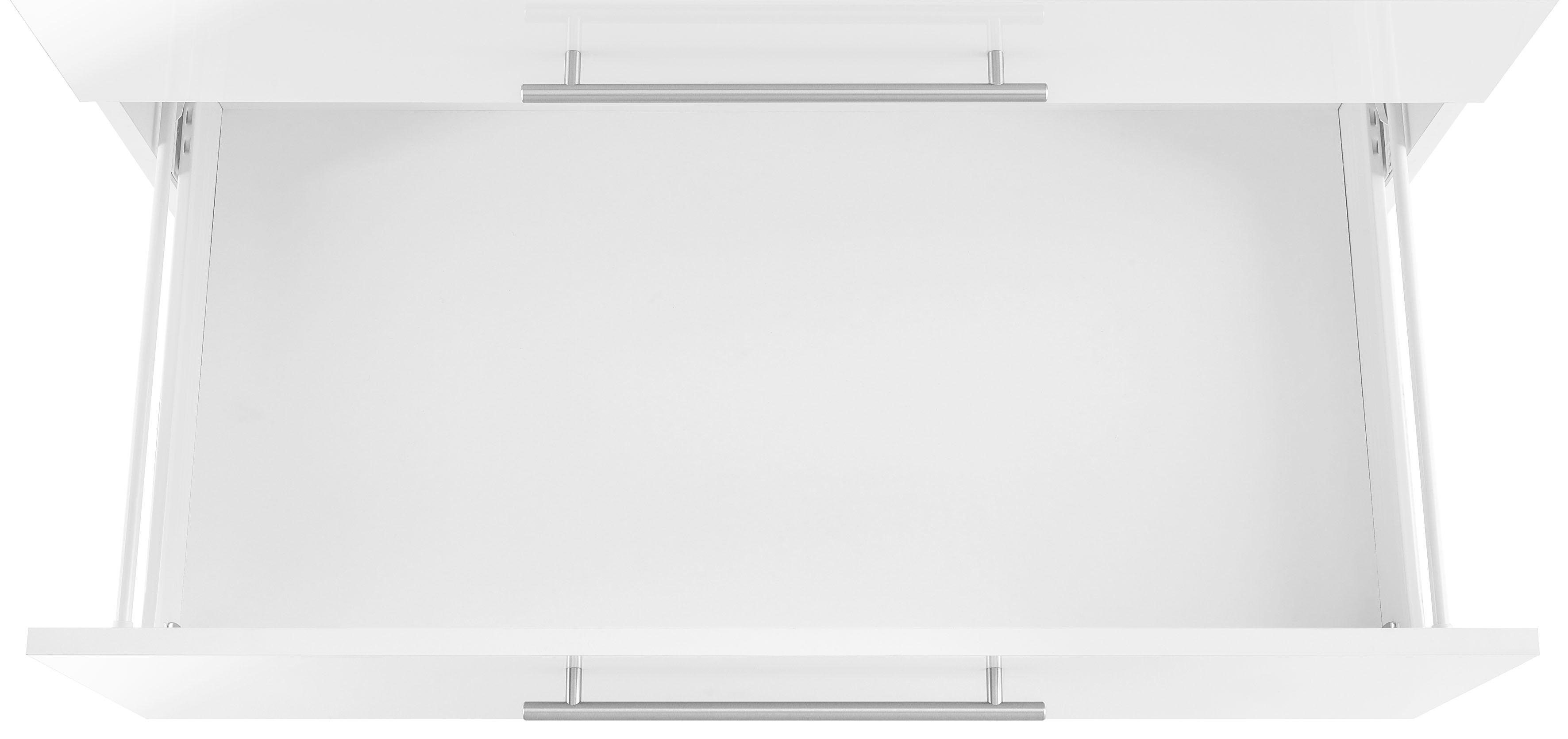Glanz/weiß Unterschrank wiho Küchen 90 Flexi2 weiß cm Breite