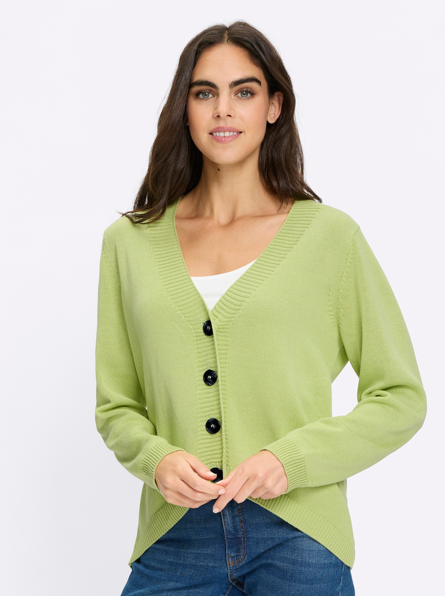 heine Strickjacke Strickjacke 3/4-Arm Jersey günstig online kaufen