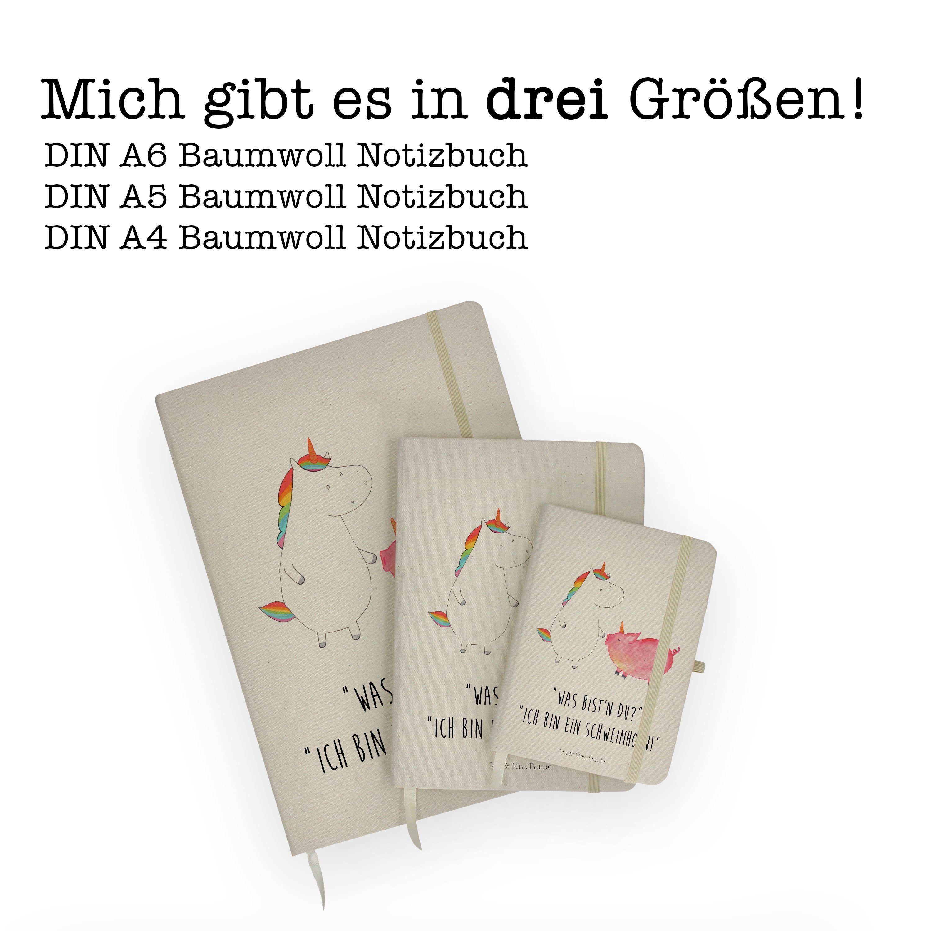 Mr. & Mrs. - Notizblock - Transparent Geschenk, Einhorn Unicorn, + Schweinhorn Panda Notizbuch