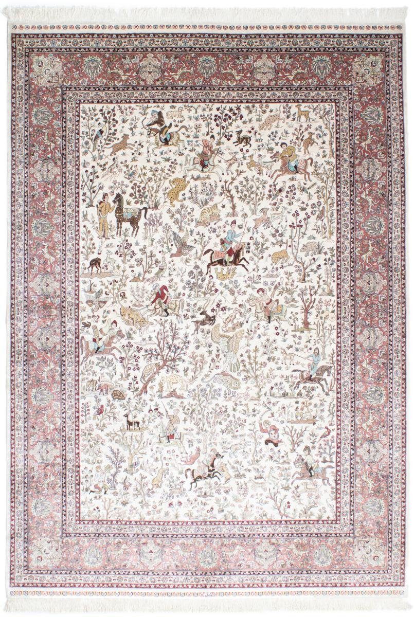 Seidenteppich Hereke Seide 170x243 Handgeknüpfter Orientteppich, Nain Trading, rechteckig, Höhe: 5 mm