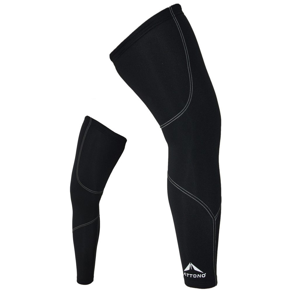 ATTONO Beinlinge Fahrrad Beinlinge Warme Mountainbike Thermo Beinwärmer schwarz