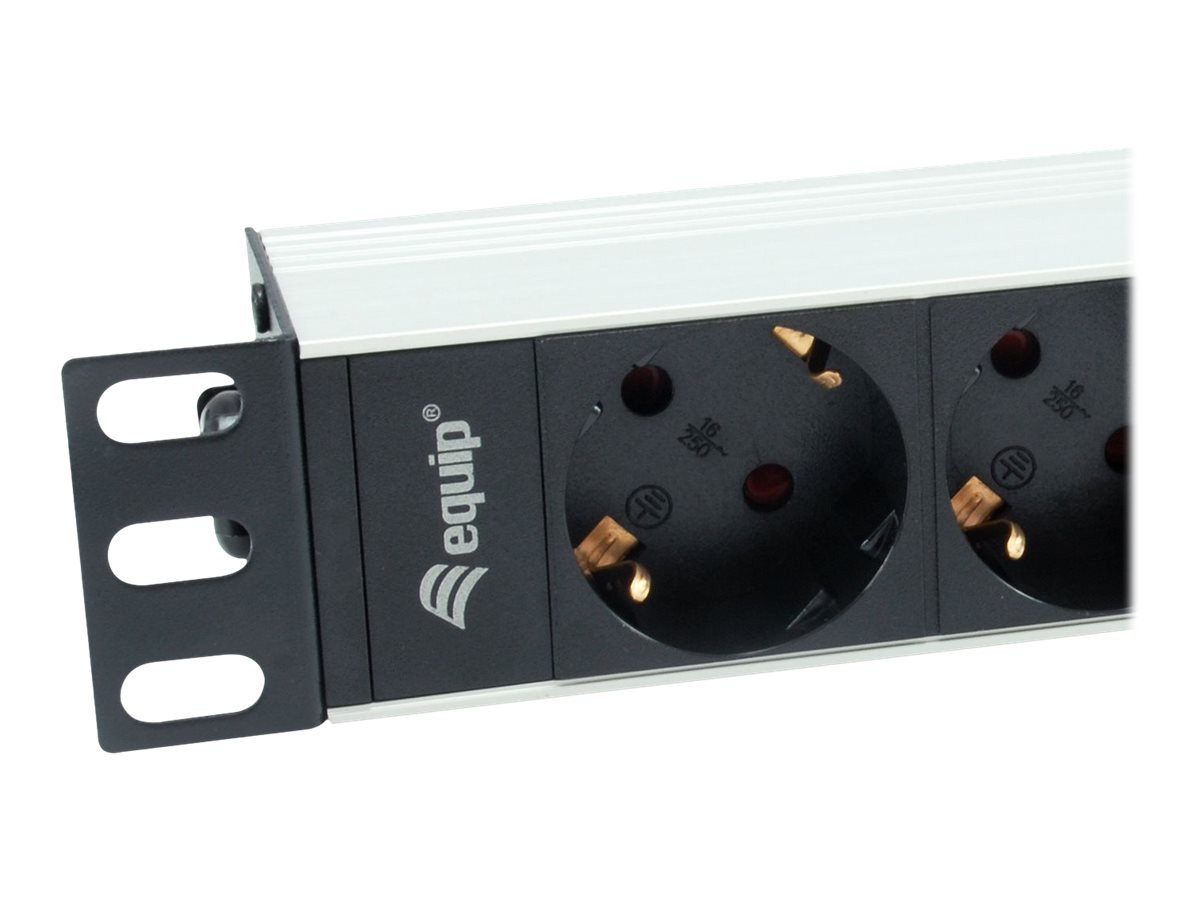 Thumbnail - DIGITAL DATA EQUIP Steckdosenleiste 10"(1HE)4fach Schuko.CEE 1,8m.Kabl.si Steckdosenleiste