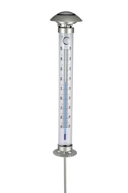 Gravidus Gartenthermometer LED Solar Thermometer beleuchtet Solarthermometer