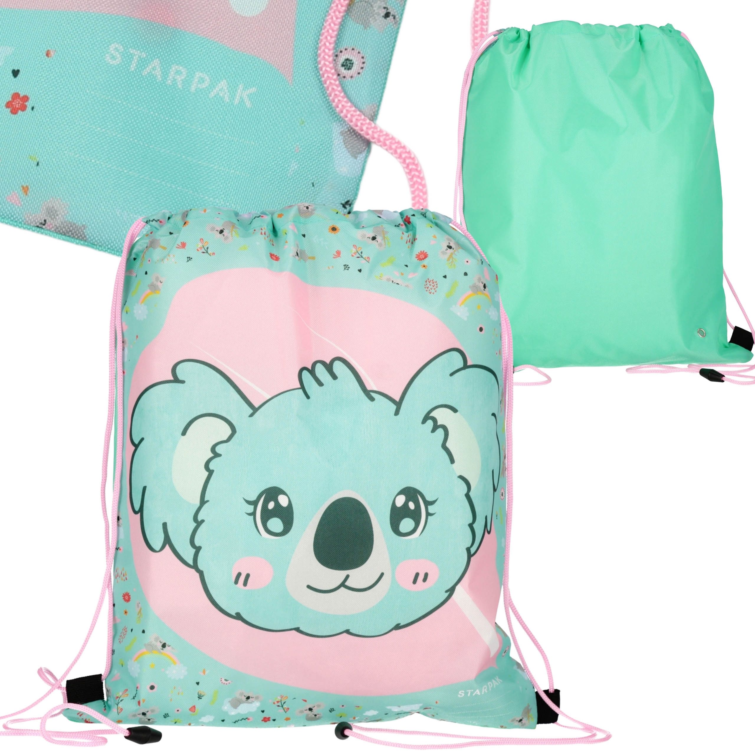 Turnbeutel Koala Turnbeutel 32x38 cm für Mädchen, Sport, Schule, Schuhtasche