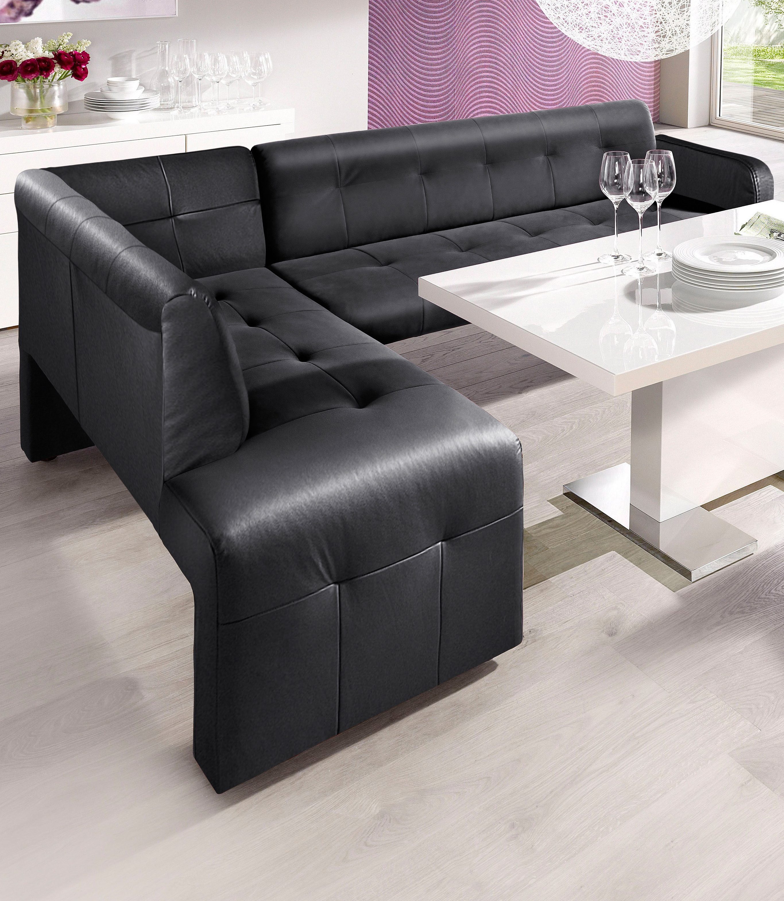 exxpo - sofa fashion Essbank Barista, bequem und elegant, hohe Bodenfreiheit, Eckbank Barista bequem und elegant, hochwertige Detailverarbeitung