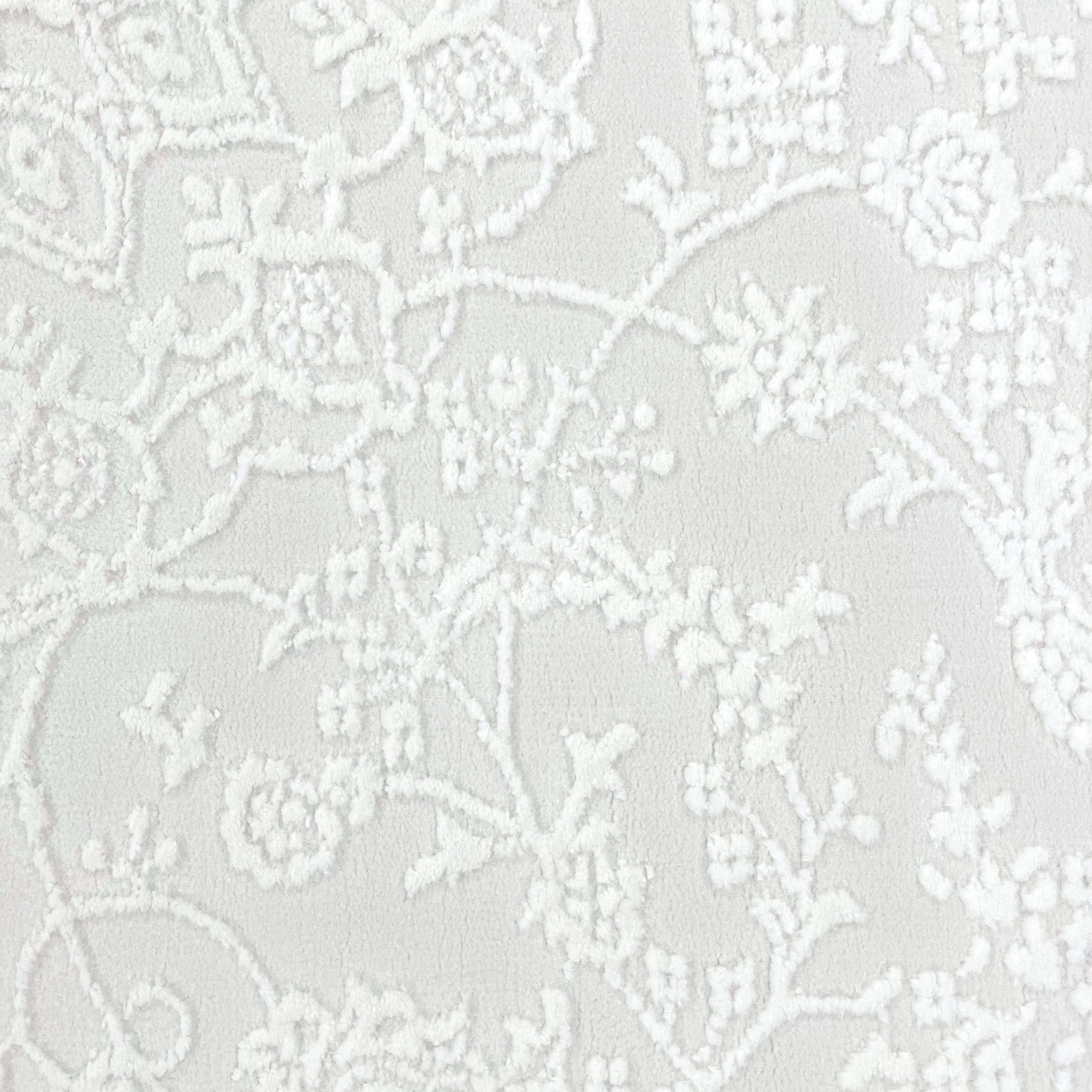 Carpetia Teppich Eleganter Teppich mit Ornamentmuster Hoch-Tief-Struktur Cr günstig online kaufen