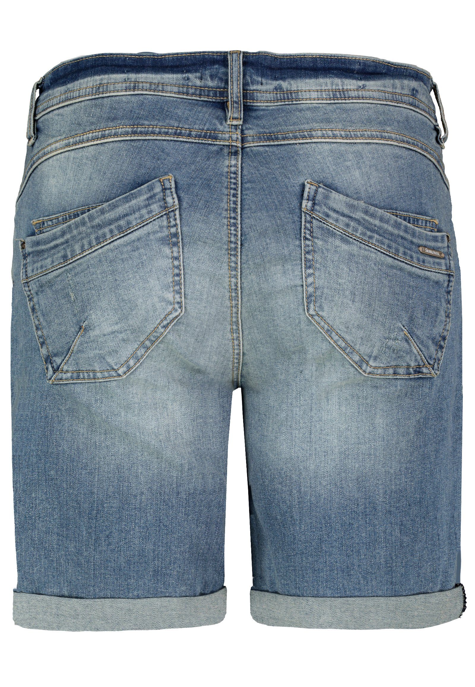 dark-blue Jeanshose Jeansbermudas Kurze SUBLEVEL