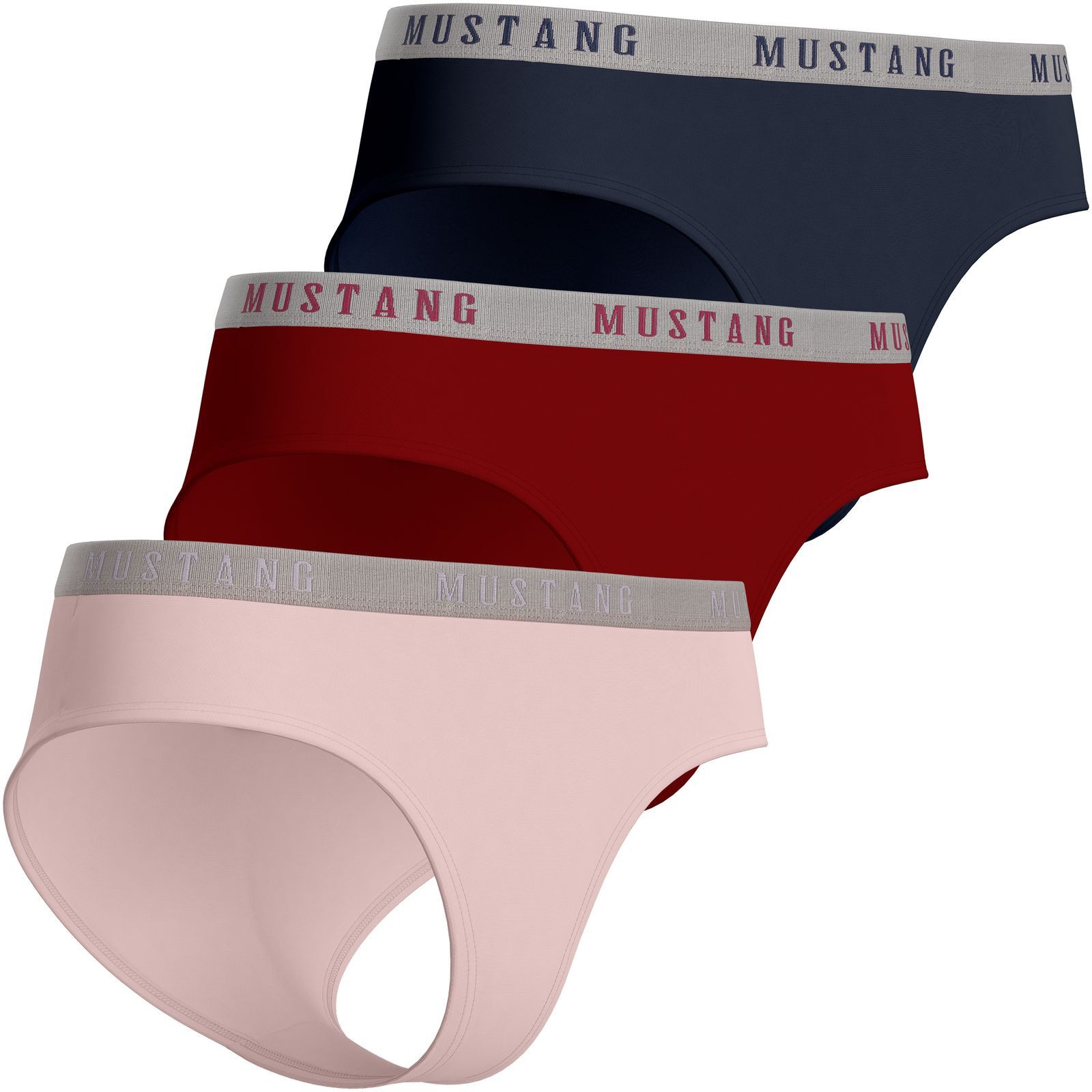 MUSTANG Hipster Tara Damen Hipster Unterhose Unterwäsche (Spar-Set, 3-St) weich - formstabil - atmungsaktiv - vegan - sportlicher Sitz