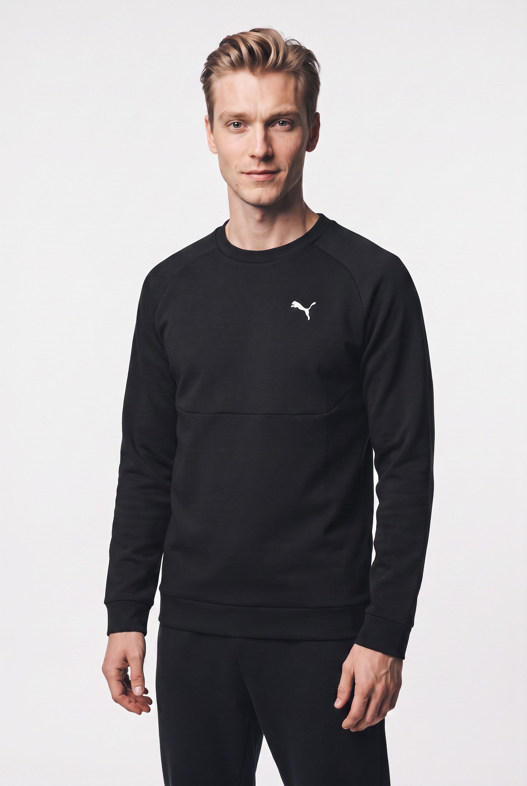 PUMA Langarmshirt TECH CREW DK Regular Fit, Rundhalsausschnitt, sportlicher Stil