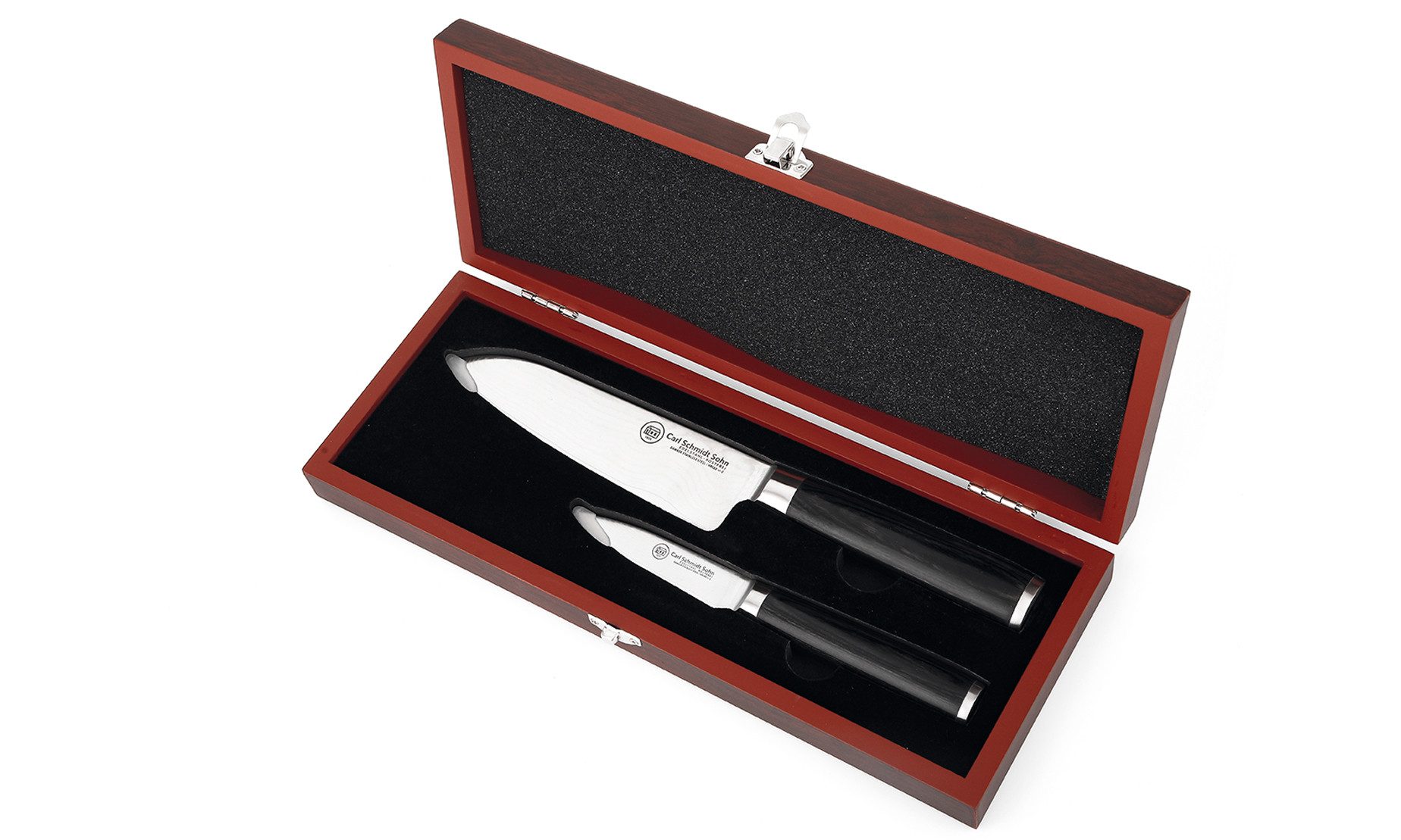 Carl Schmidt Sohn Messer-Set KONSTANZ 2-teilig, Damstahl (Set, 2-tlg), mit ergonomischem Pakkaholzgriff