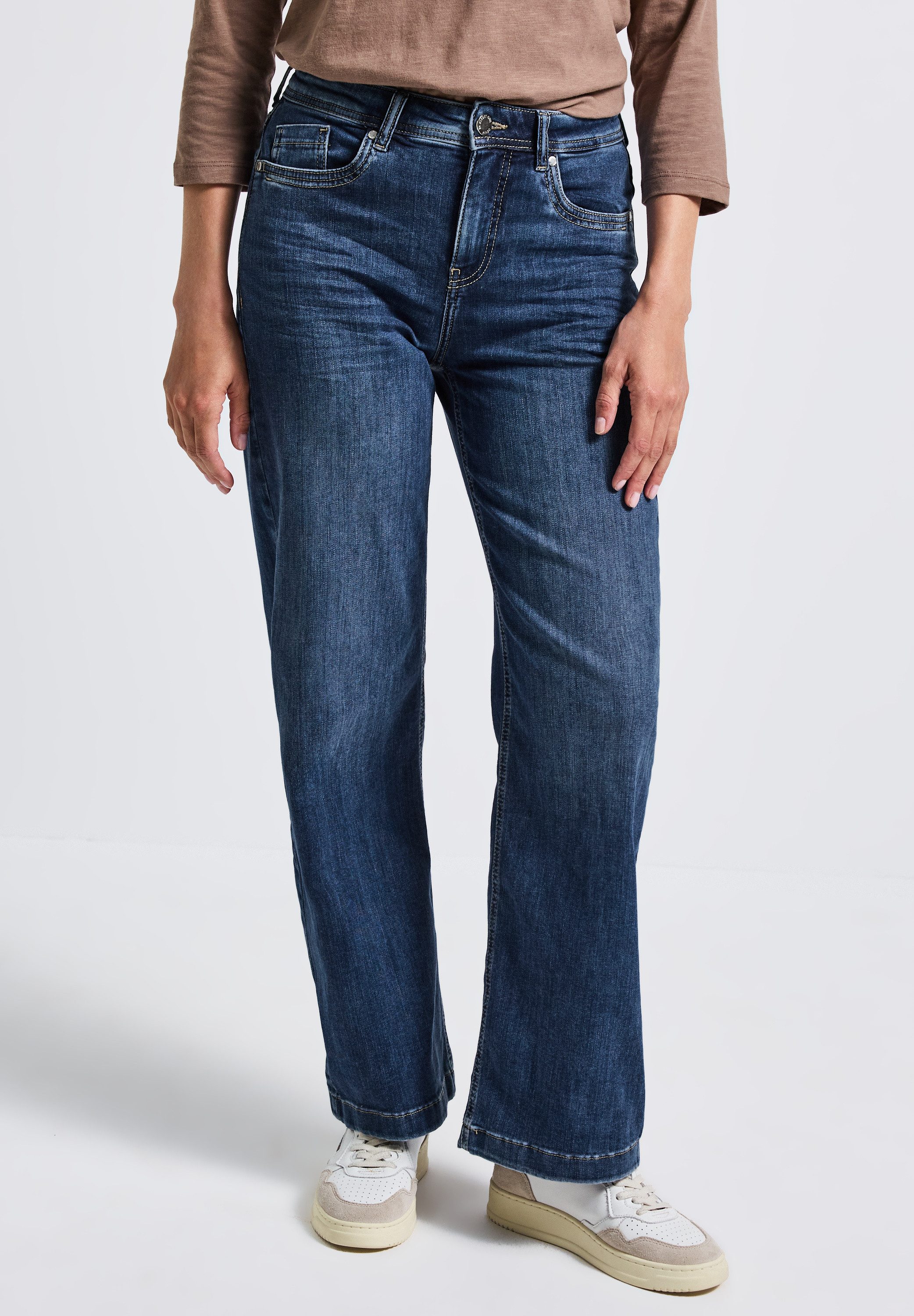 STREET ONE Loose-fit-Jeans aus Baumwolle mit günstig online kaufen