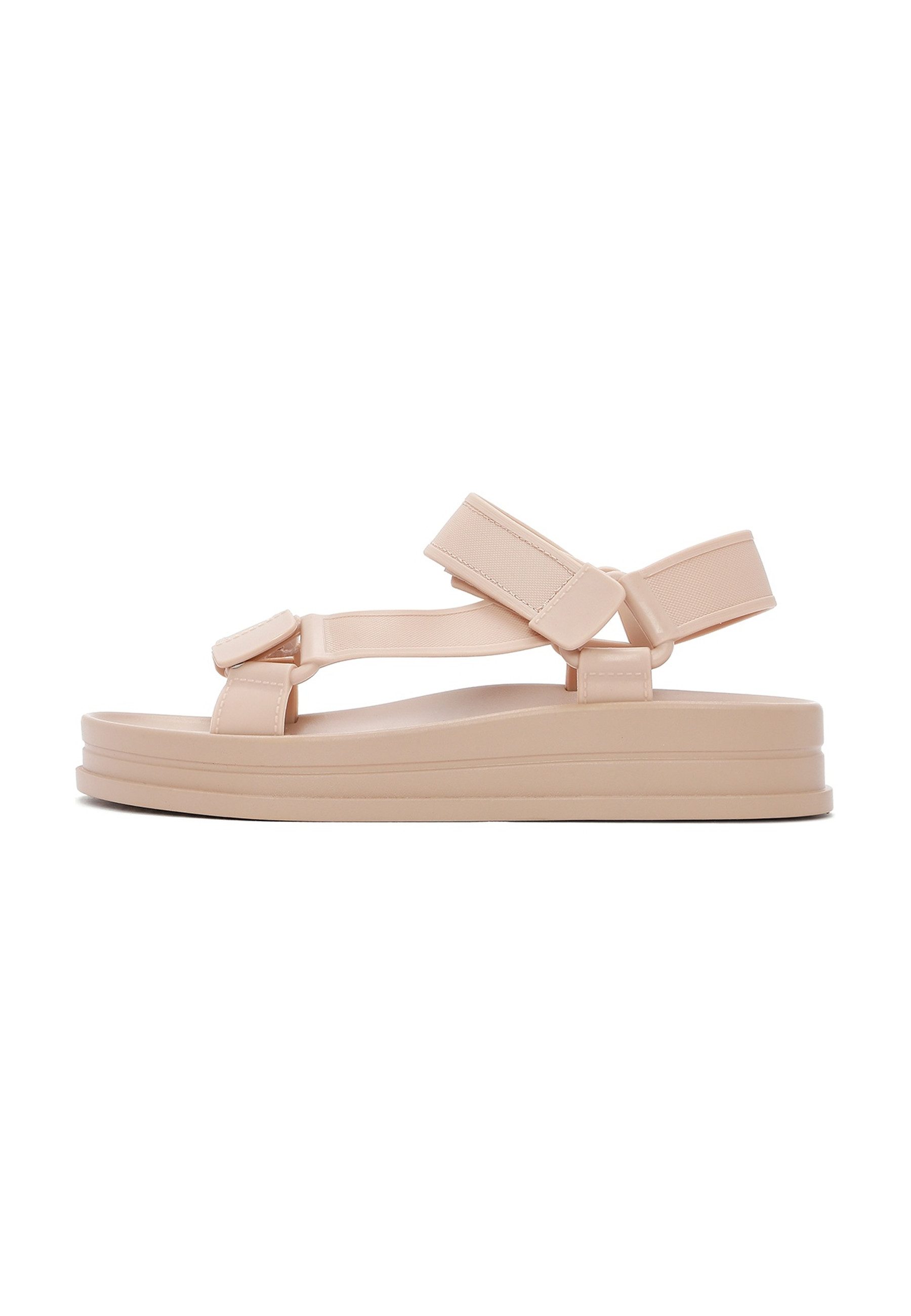 Derimod Sandalen aus PVC Sandale PVC, Verstellbare Riemen, Synthetikfutter, TPU-Sohle, Plateau-Design