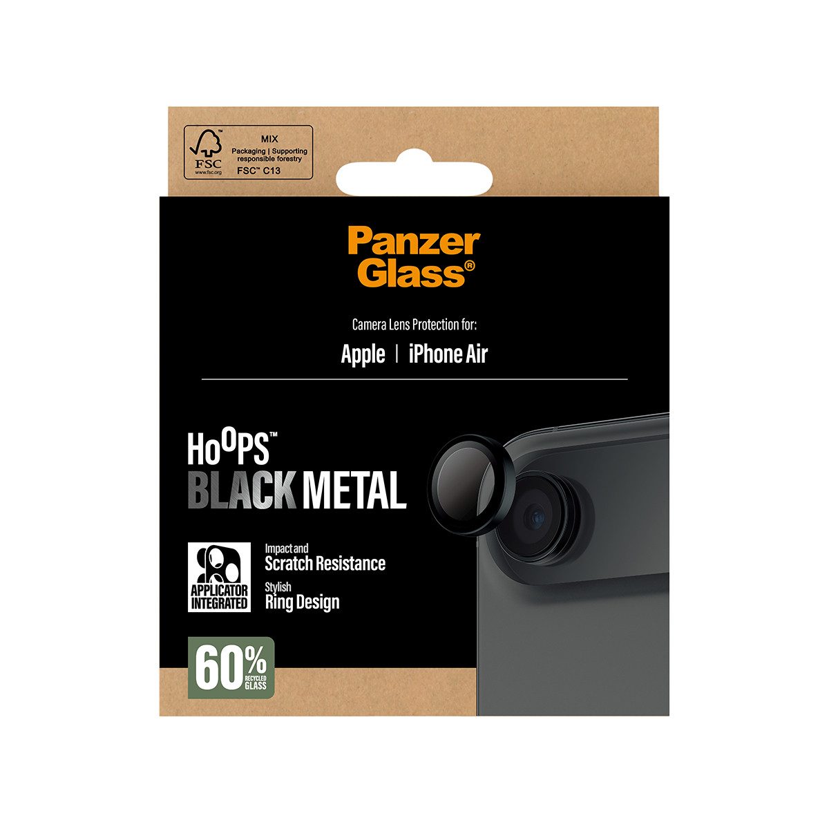 SAFE by PanzerGlass Displayschutzglas Hoops black iPhone Air