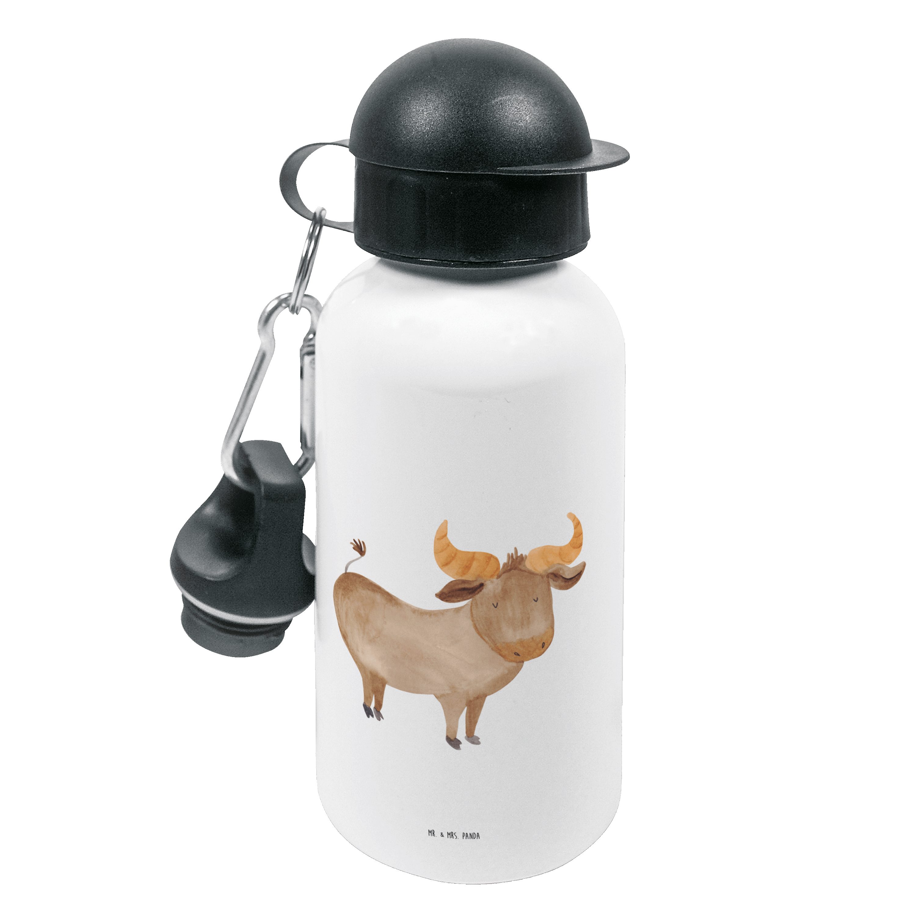 Mr. & Mrs. Panda Trinkflasche Sternzeichen Stier - Weiß - Geschenk, Astrologie, Ochse, Stier Sternz