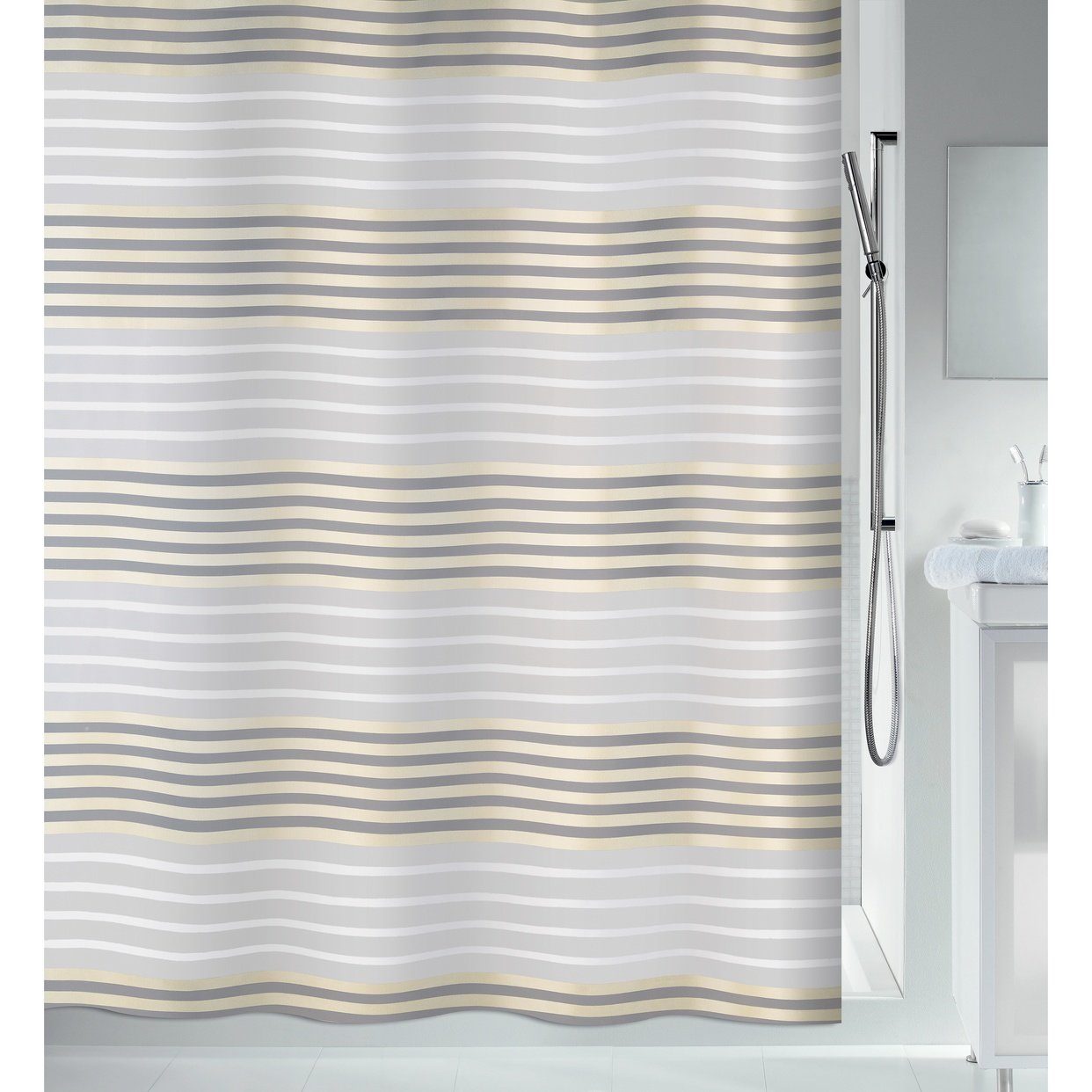 spirella Duschvorhang VERSILIA Breite 120 cm, Textil-Duschvorhang, 100% Pol günstig online kaufen