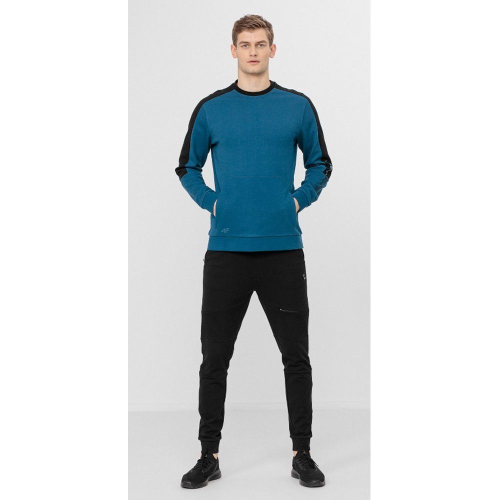 Sweatshirt Langarmshirt 4F mit Pullover, 4F blau dicker Kängurutasche Herren -