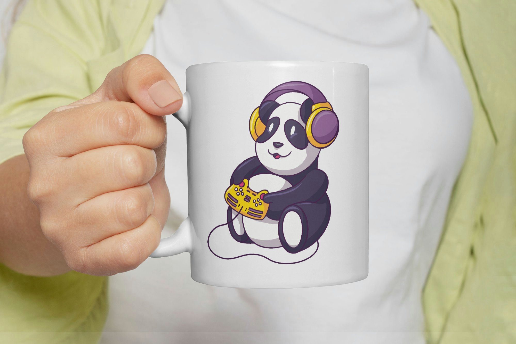 Kaffeetasse Tasse Teetasse, ml Gamer WS-Trend 330 Panda Keramik,