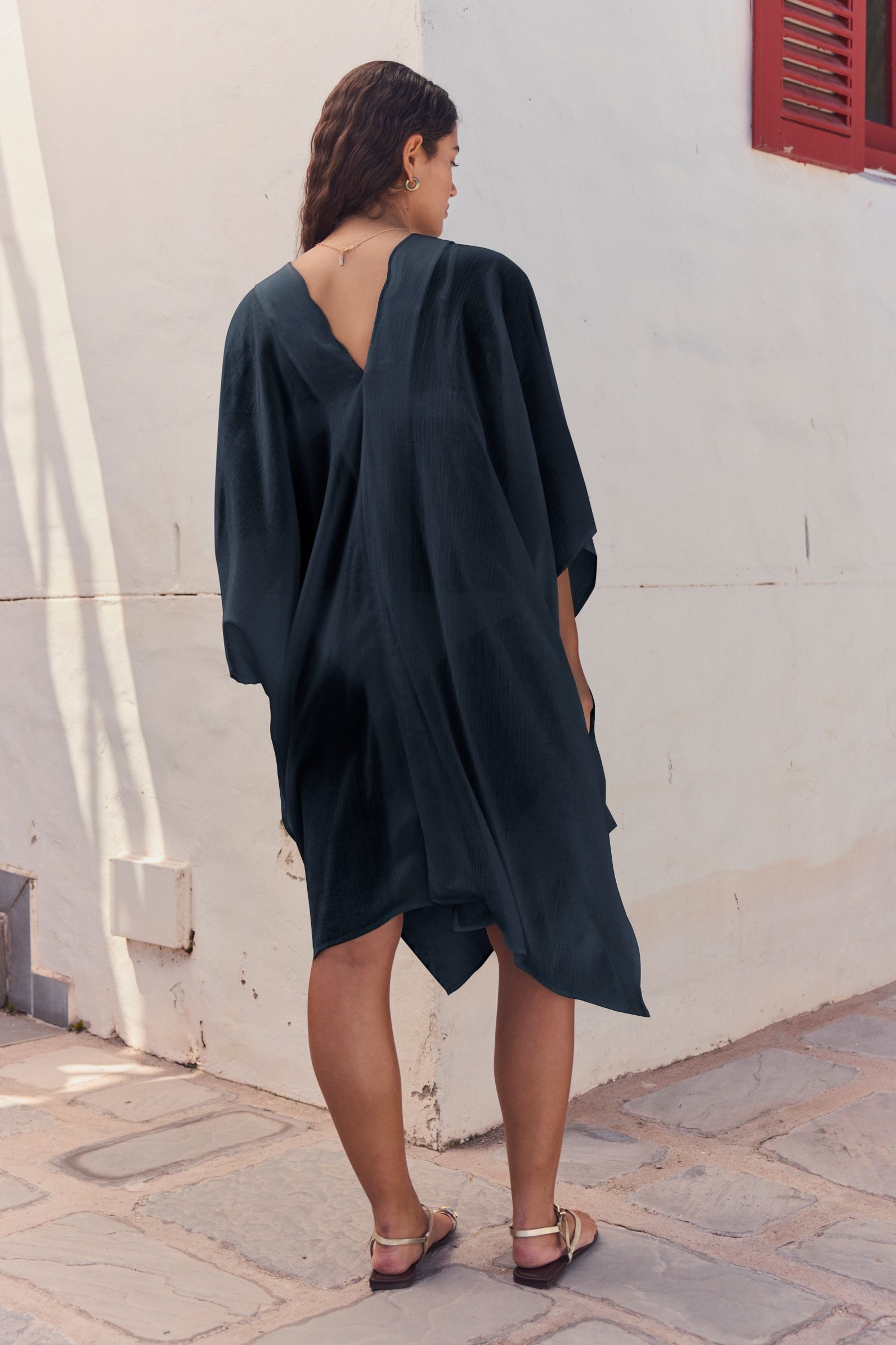 Next Strandkleid Strand-Cover-up aus 100 % Baumwolle mit Struktur (1-tlg) günstig online kaufen