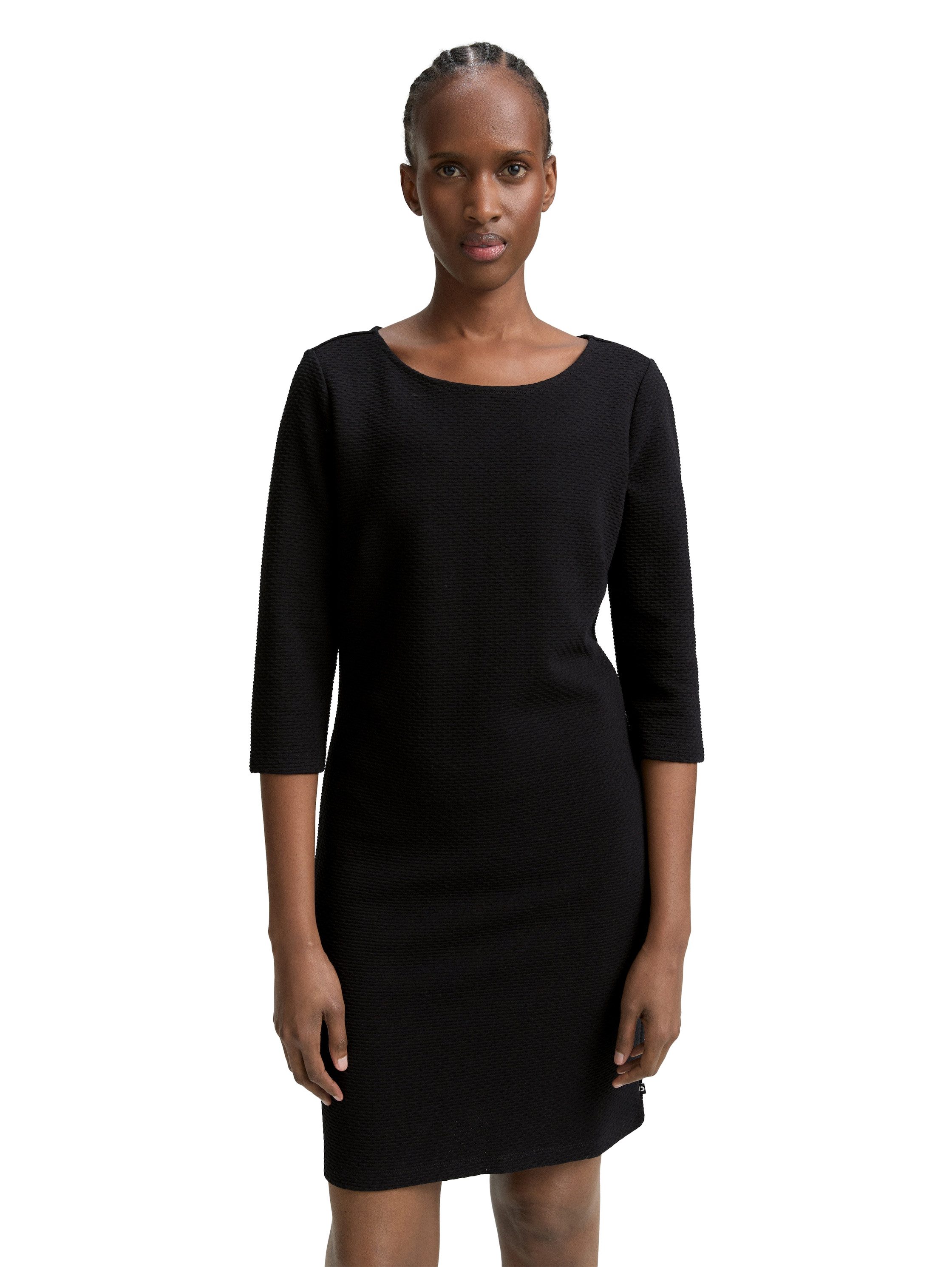 TOM TAILOR Denim Shirtkleid Sommerkleid in Struktur-Optik und mit Stretch günstig online kaufen