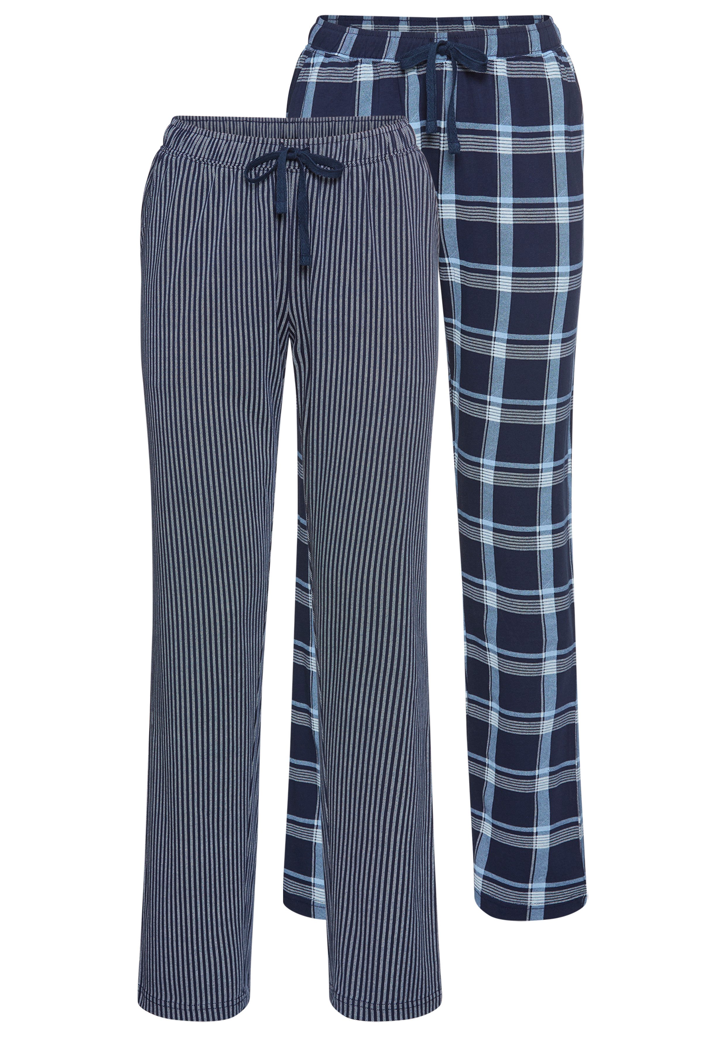 Vivance Dreams Pyjamahose (Packung, 2-tlg) mit Streifen oder Karos