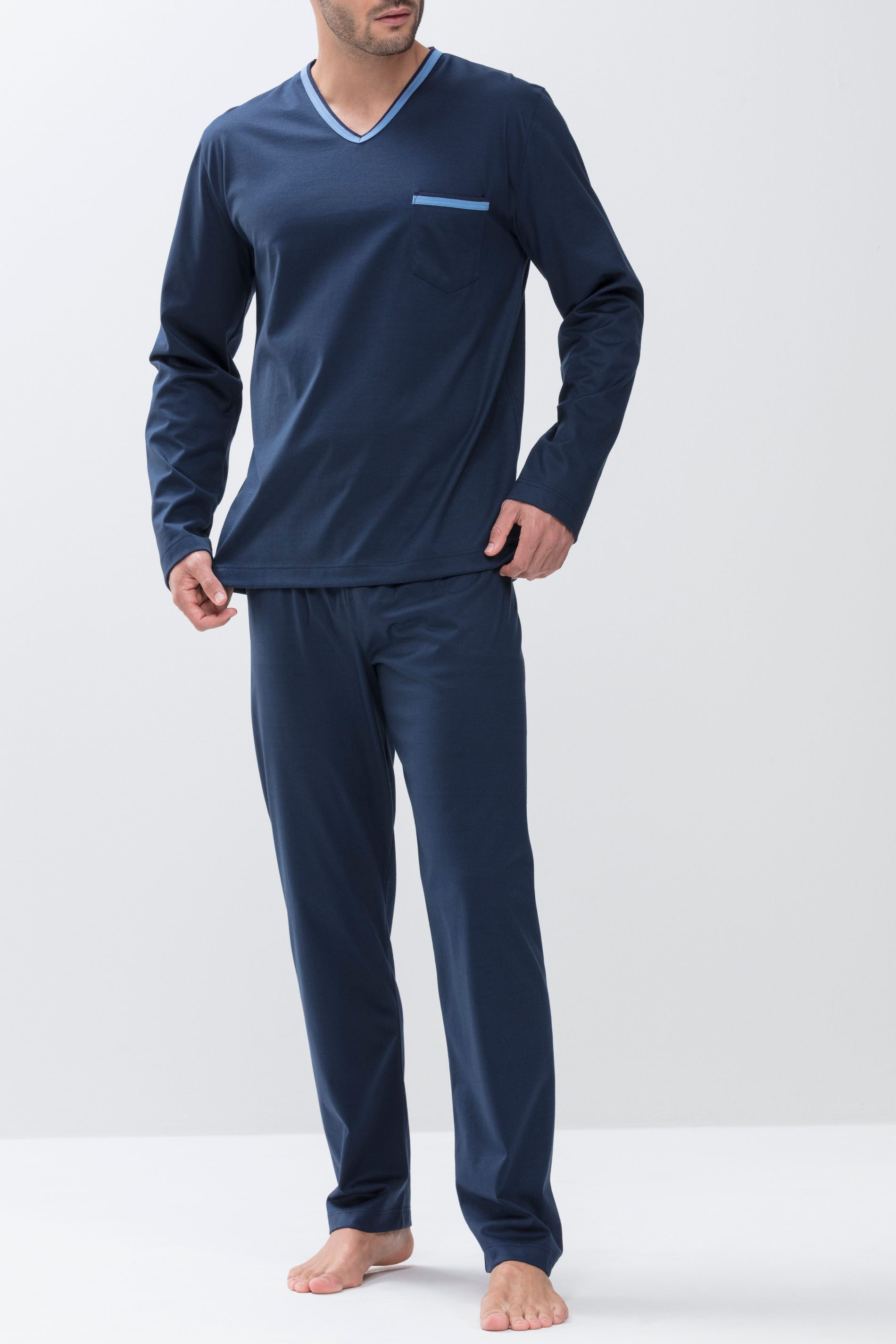 Schlafanzug Mey Herren Schlafanzug Serie Leongatha Uni Pyjama