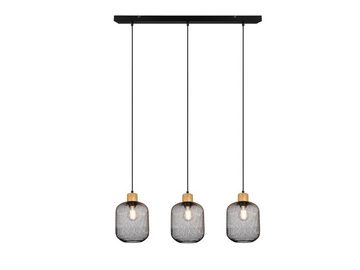 meineWunschleuchte LED Pendelleuchte, Dimmfunktion, LED wechselbar, Warmweiß, mehrflammig Industrial Balken-lampe hängend über Esstisch, Breite 80cm