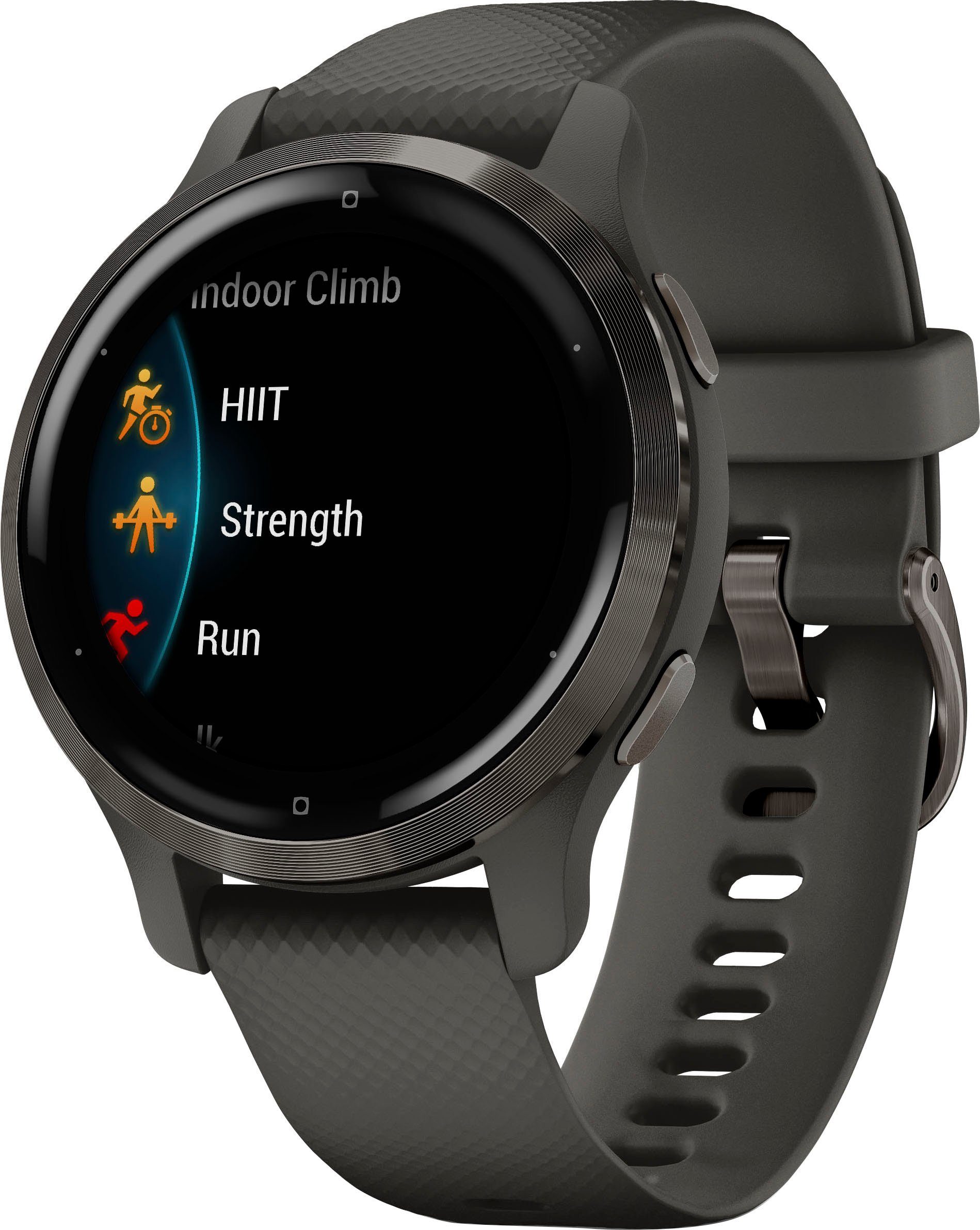 Smartwatch Venu vorinstallierten Garmin 25 Zoll), dunkelgrau dunkelgrau Sport-Apps (2,8 | 2S cm/1,1