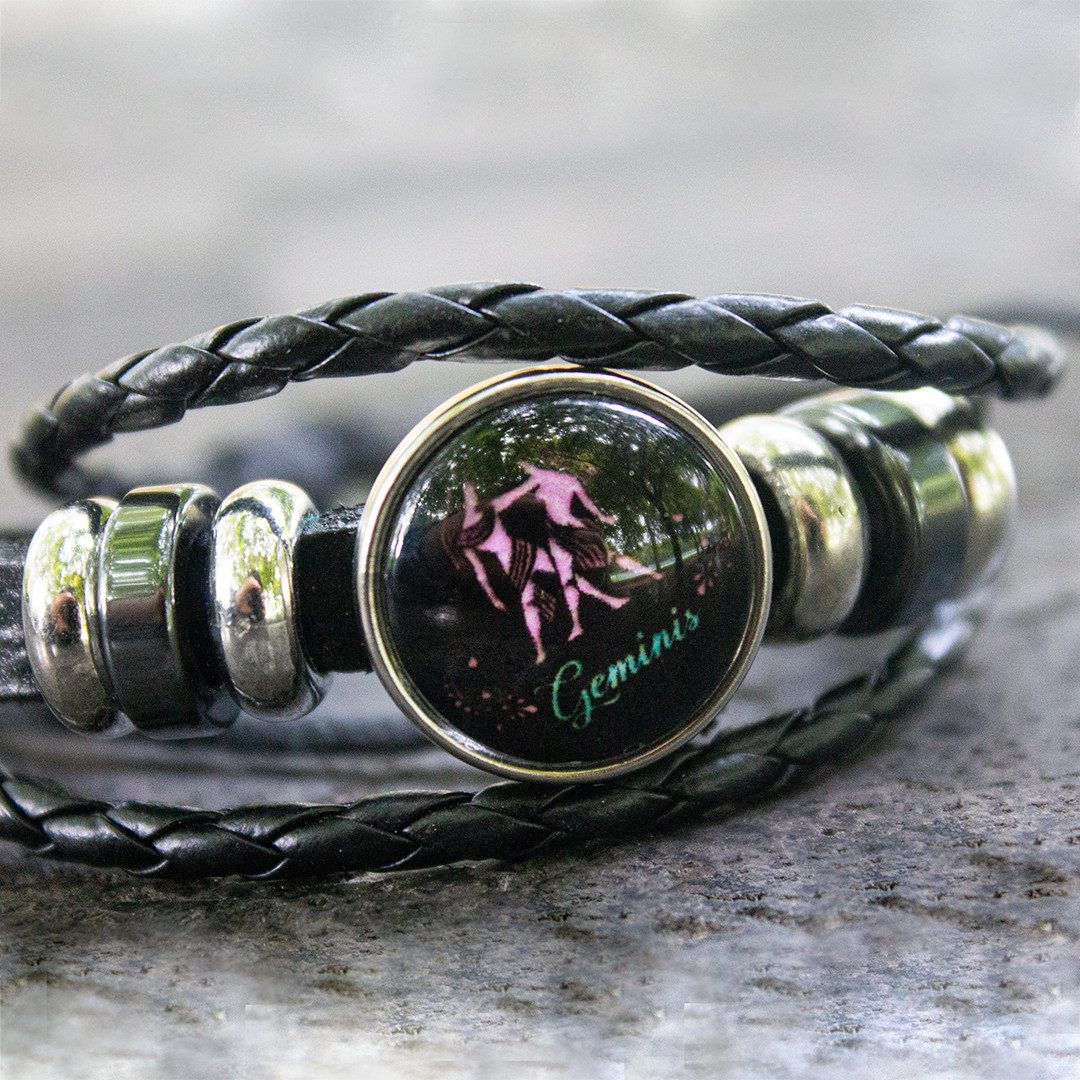 Stelby Armband Armband Sternzeichen Zwillinge mit 3D Gravur im Glas (Weihna günstig online kaufen