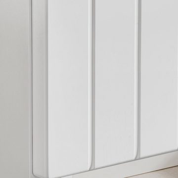 Lomadox Hochschrank IRAKLIO-56 Badmöbel in weiß matt mit 2 Türen, B/H/T: ca. 35/160/33 cm