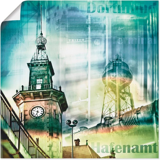 Artland Wandbild »Dortmund Skyline Collage I«, Architektonische Elemente (1 Stück), in vielen Größen & Produktarten -Leinwandbild, Poster, Wandaufkleber / Wandtattoo auch für Badezimmer geeignet-Otto