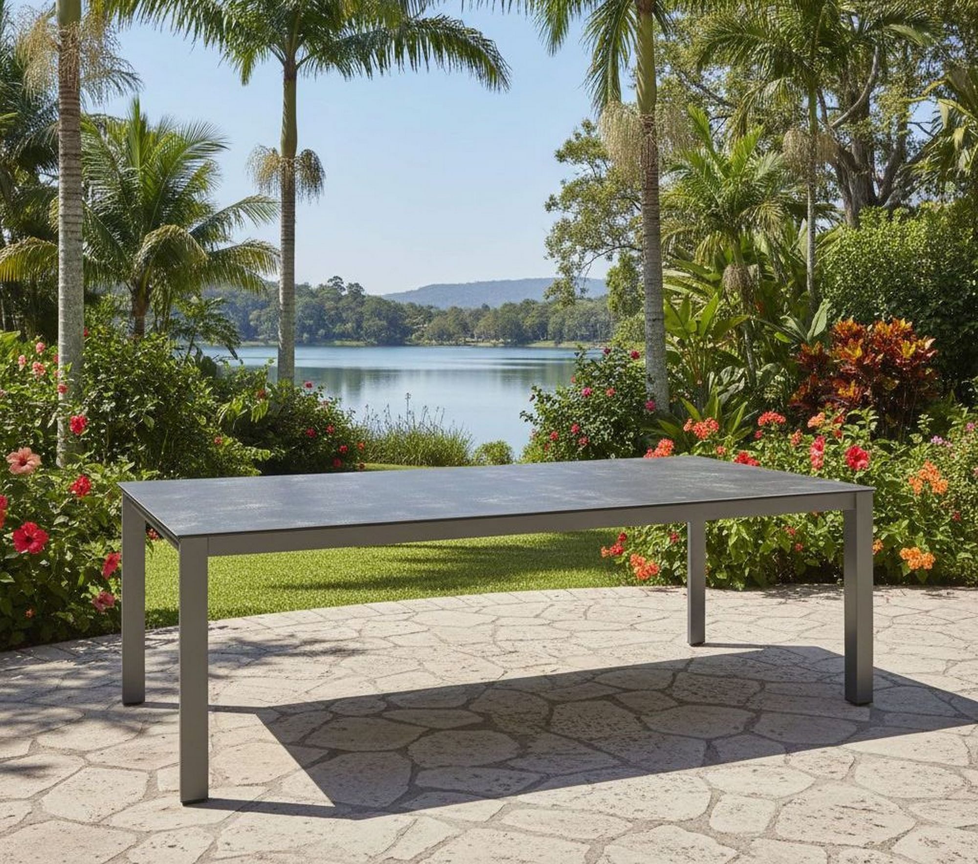 Lesli Living Gartentisch Lesli Living Diningtisch Mojito Ceramic Negro 220x100cm
