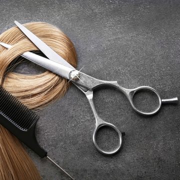 Retoo Haarschere Professionelle Friseurschere Schere Friseur Haarschere Extra scharfe, (Hochwertiges Schere, 1x gerade Friseurschere), Hochwertiges Edelstahl, Scharfe Klingen, Vielseitigkeit, Zeitersparnis