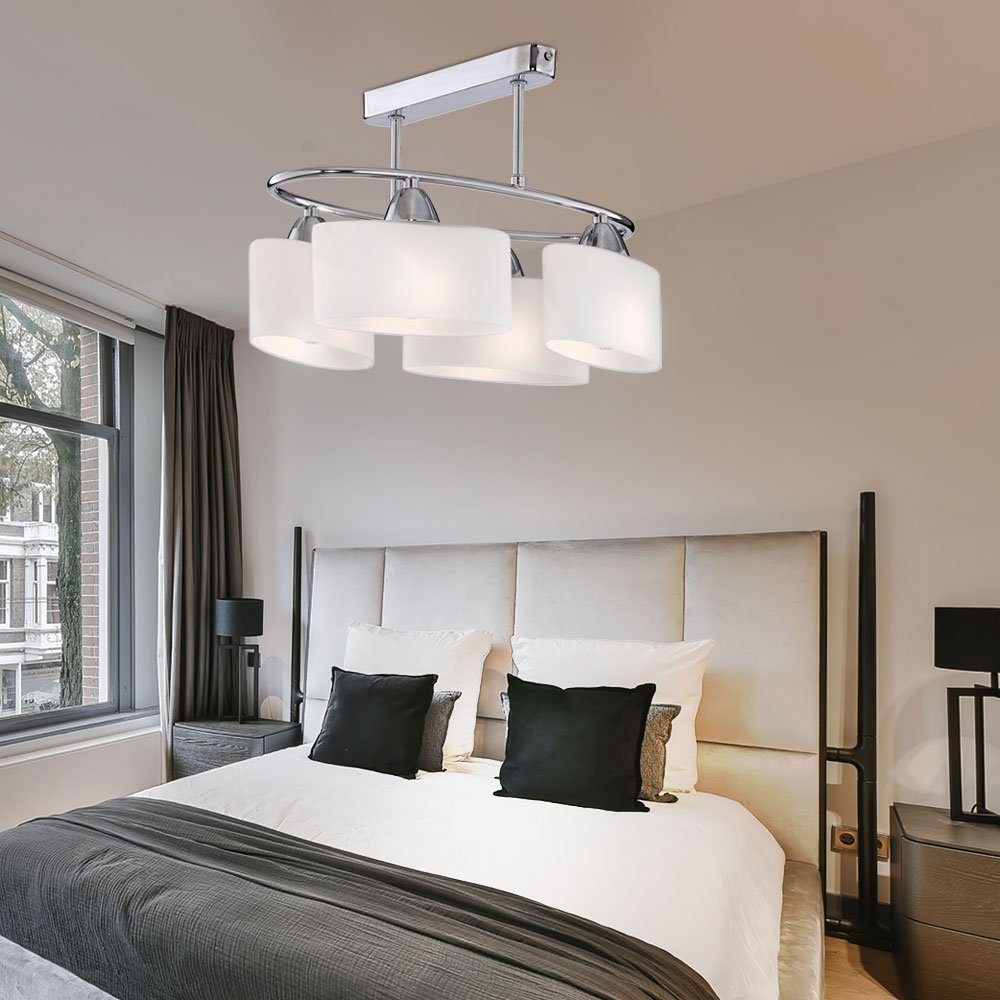 Leuchtmittel Deckenlampe chrom inklusive, Wohnzimmerleuchte Deckenstrahler, nicht Küchenlampe etc-shop Deckenleuchte