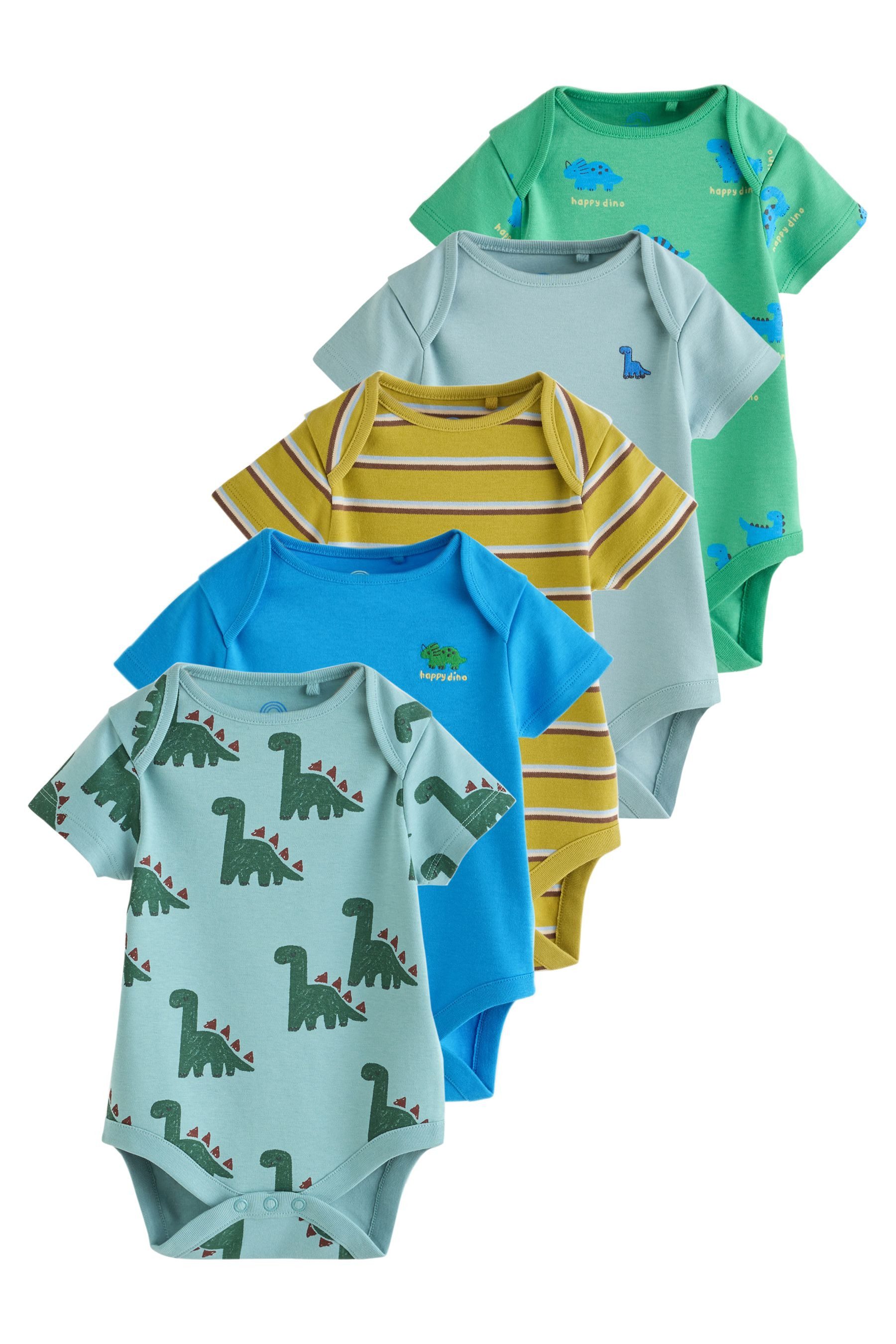 Next Kurzarmbody Kurzärmelige Baby Bodysuits im 5er-Pack (5-tlg)