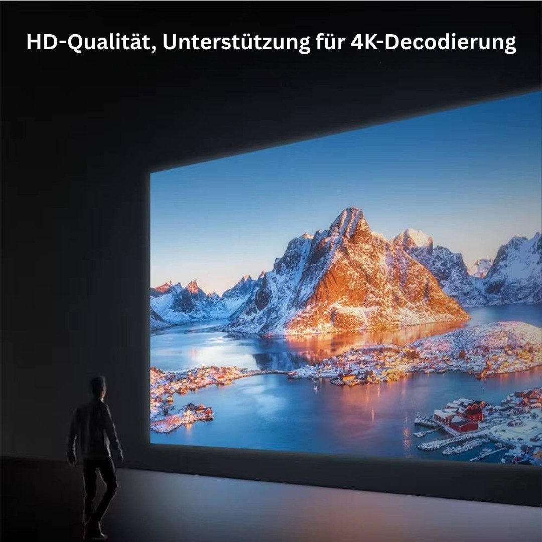 Goldstern-Tech LCD-Beamer (4500 lm, 3000:1, 1920 × 1080 px, kompakt mit FHD-Support, Auto-Fokus & WLAN)