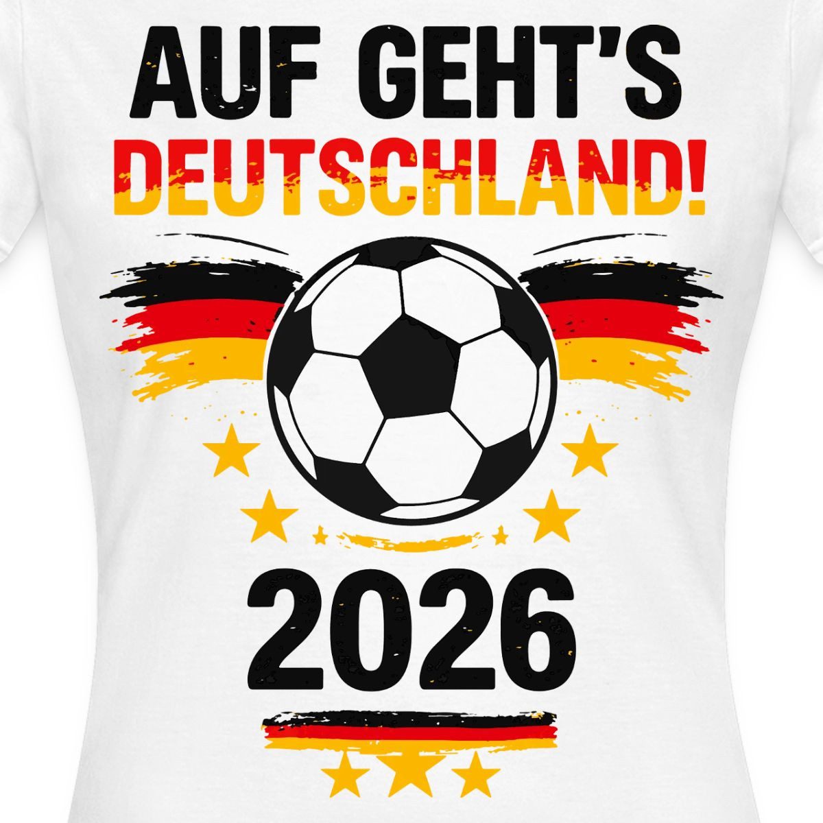 T-Shirt Auf Geht's Deutschland 2026 Fußball Fan Frauen T-Shirt