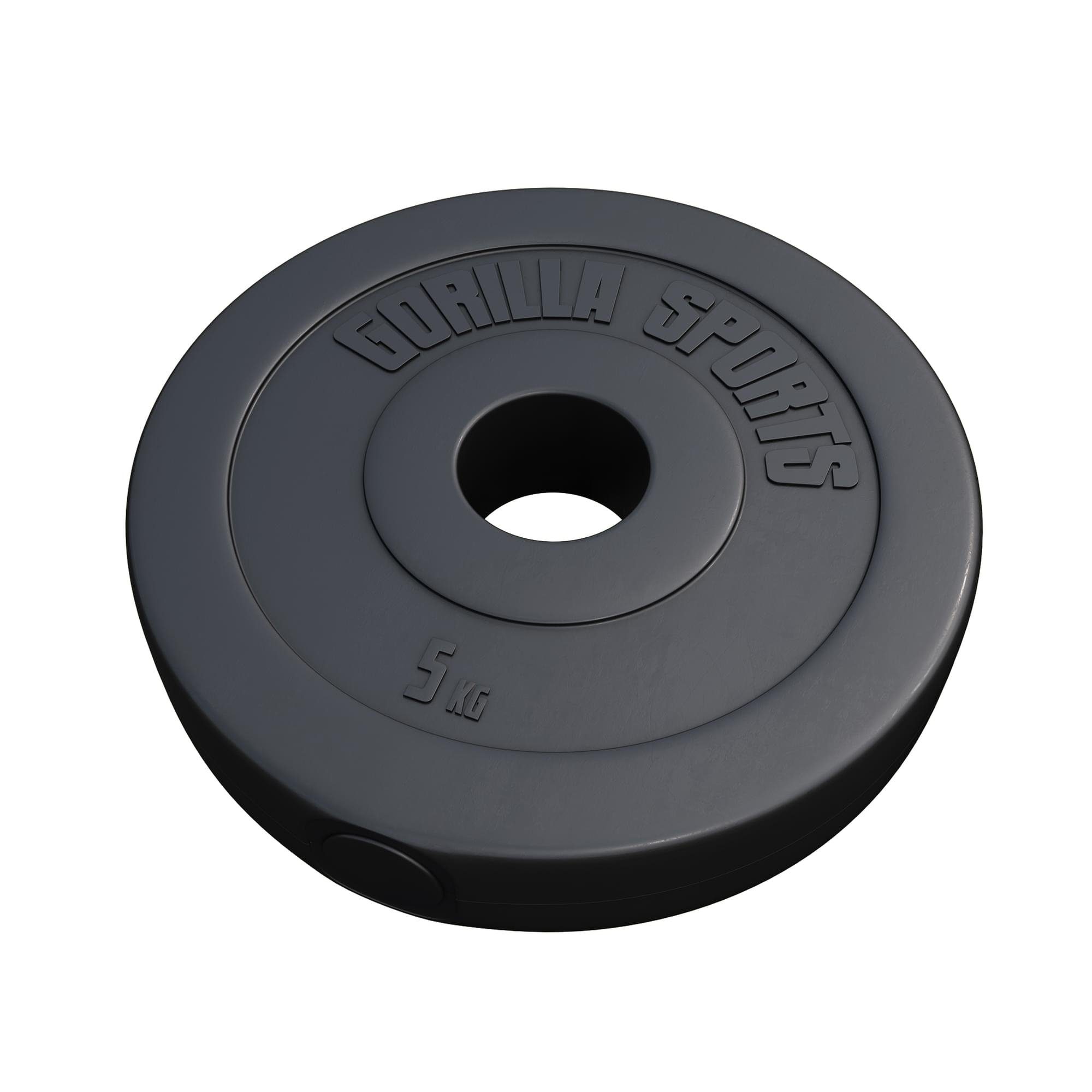 GORILLA SPORTS Hantelscheiben Olympia, 1,25kg - 30kg Gewichte, Einzeln / Set, 50mm, aus Kunststoff 5 kg