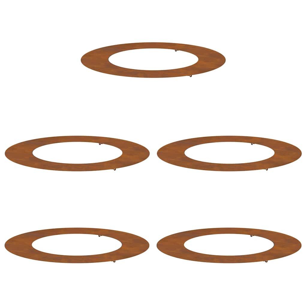 vidaXL Blumentopf Flache Baumringe 5 pcs günstig online kaufen