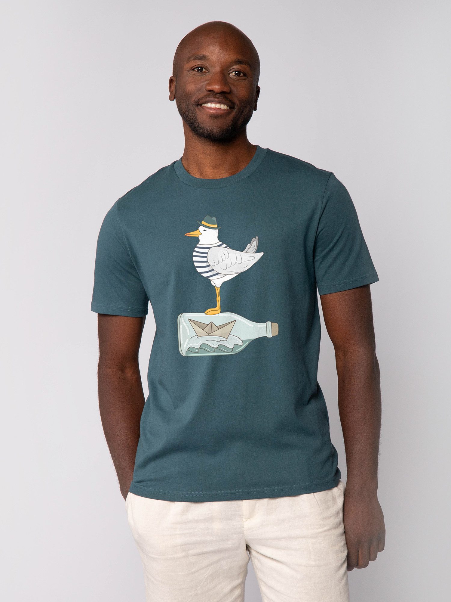wat? Apparel T-Shirt Möwe mit Hut günstig online kaufen