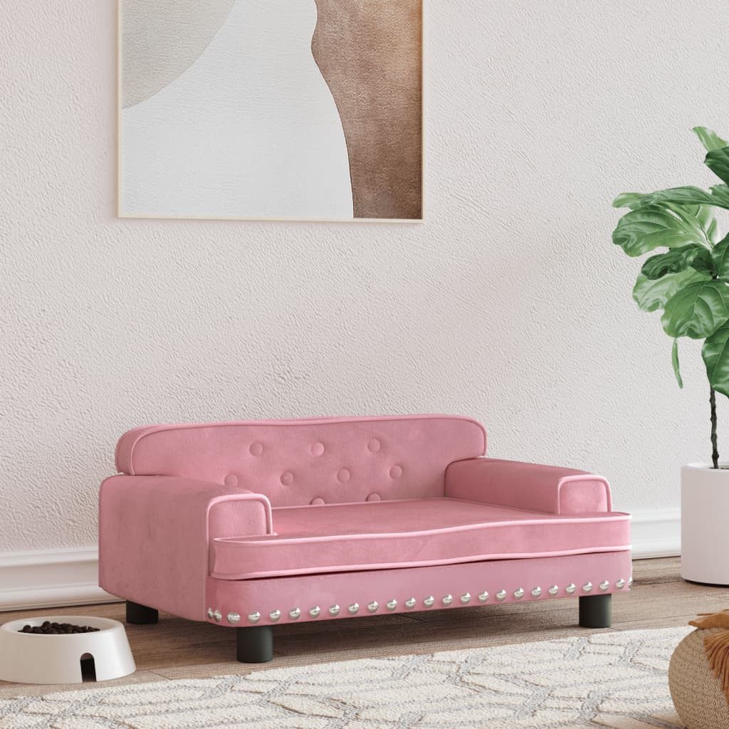 vidaXL Tierbett, Hundebett Rosa 70x45x30 cm günstig online kaufen
